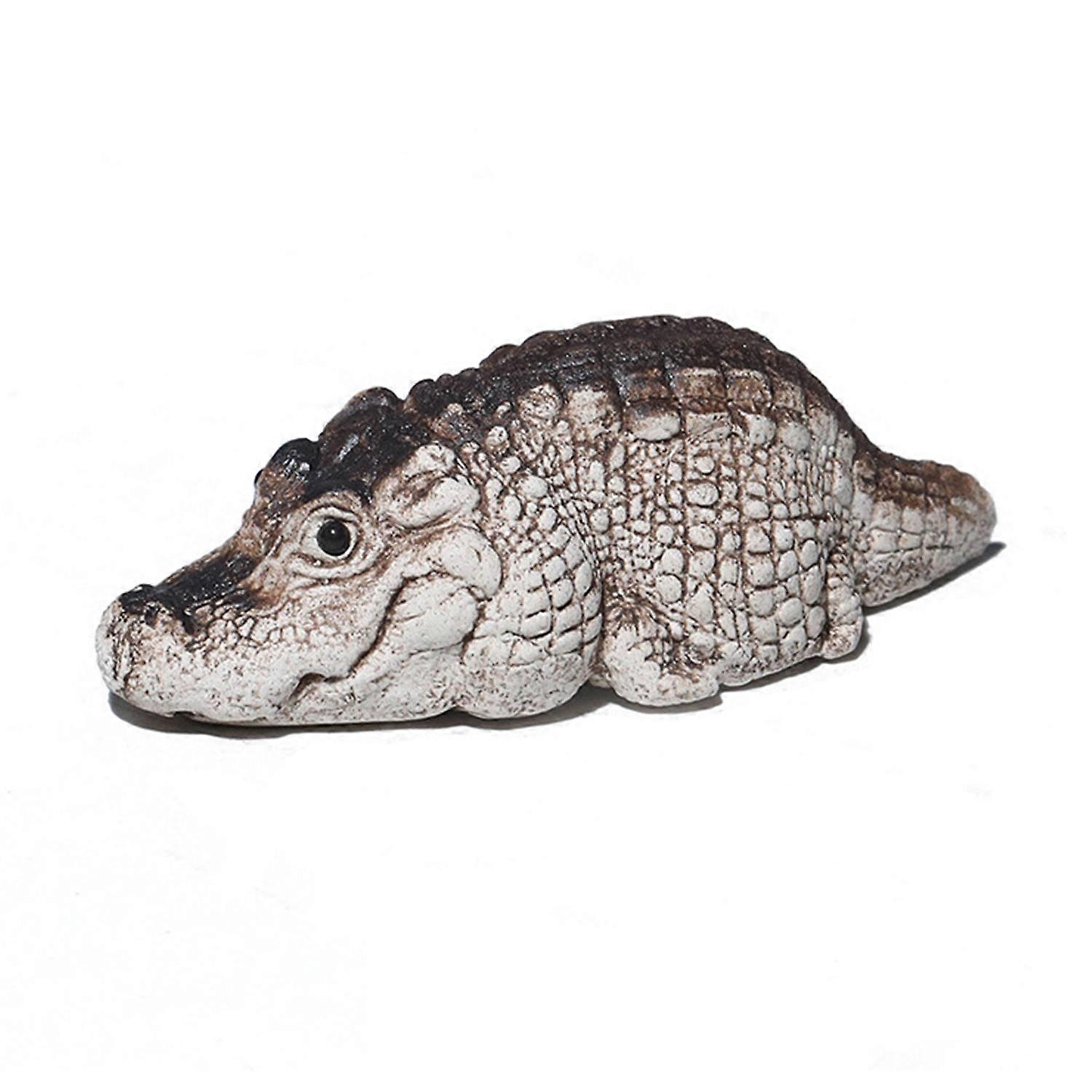Purple-sand Crocodile Tea Pet Handmade Home Office Tea Table Decoration Kung Fu Tea Animate Figurine