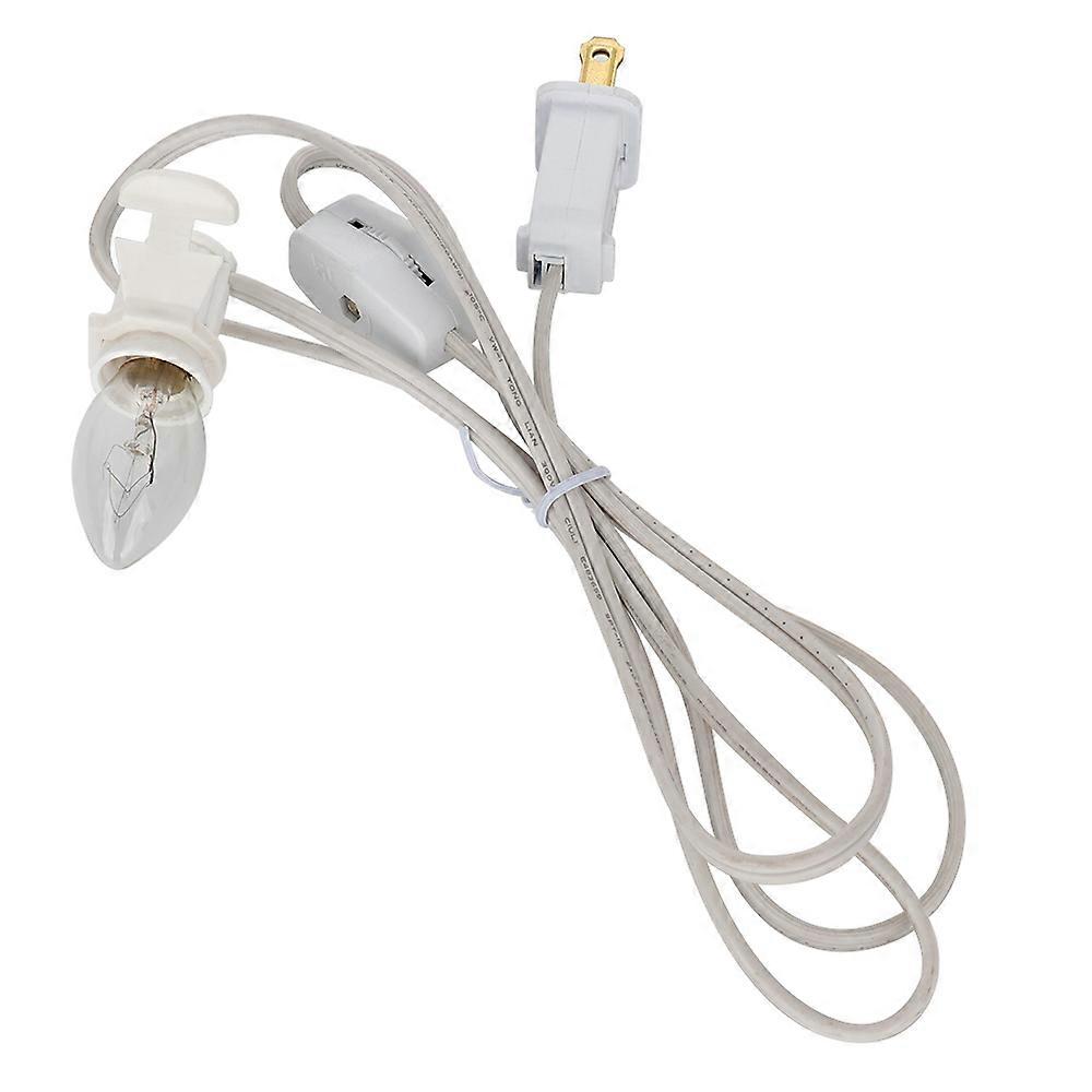 US Plug Light Bulb Cord with Switch for Festive Decor - 1.2m