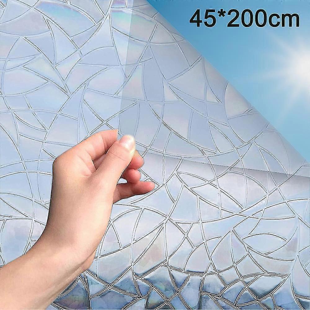 Window Film Decorative Privacy Film 3d No Glue Holographic Glass Stier For Glass Door e House Ofiice Heat Control Anti Uv