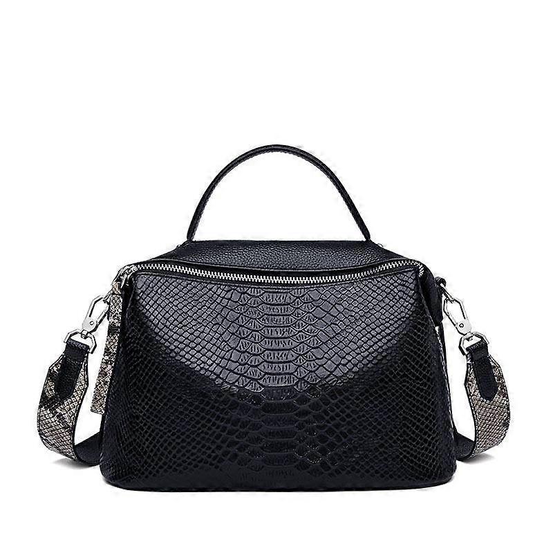 Women's Bag Cowhide Retro Bag One Shoulder Straddle Bag Women's Fashion Bag