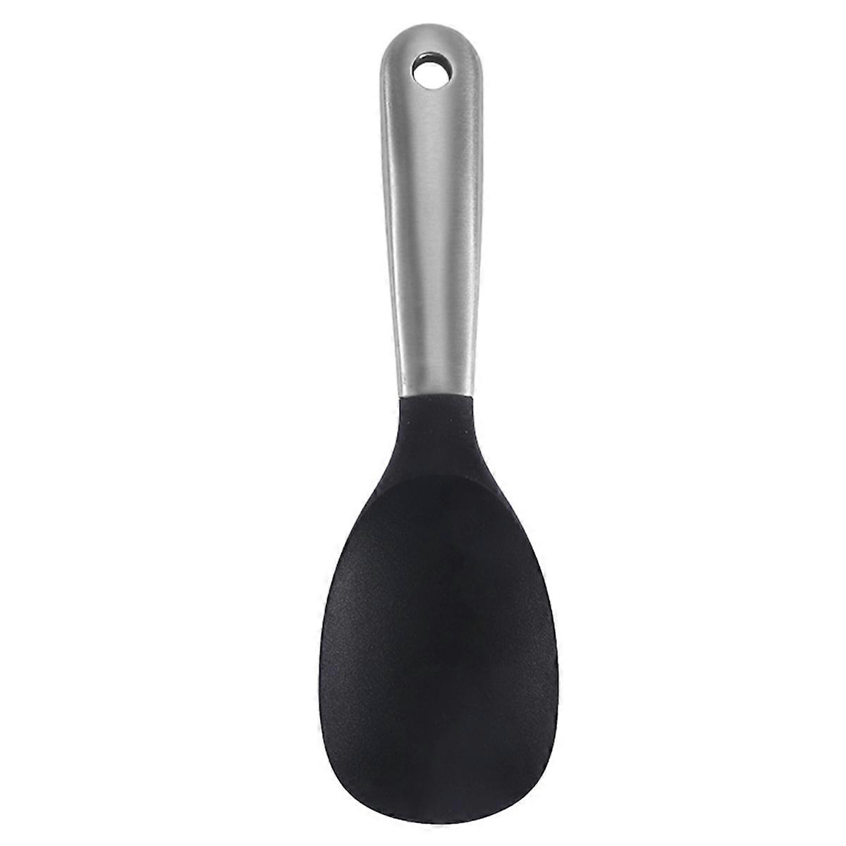 Dishwasher-safe silicone spoon with hanging hole