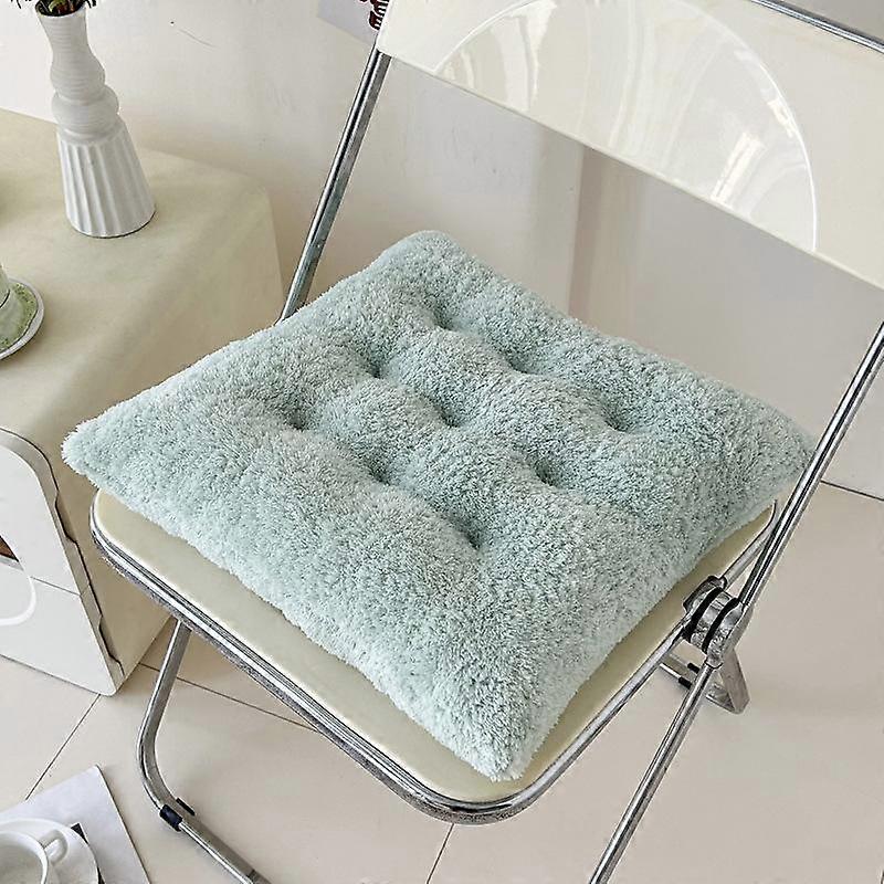 Plush Cushion Home Dining Chair Cushion Thickened Warm Office Plain Dormitory Chair Cushion