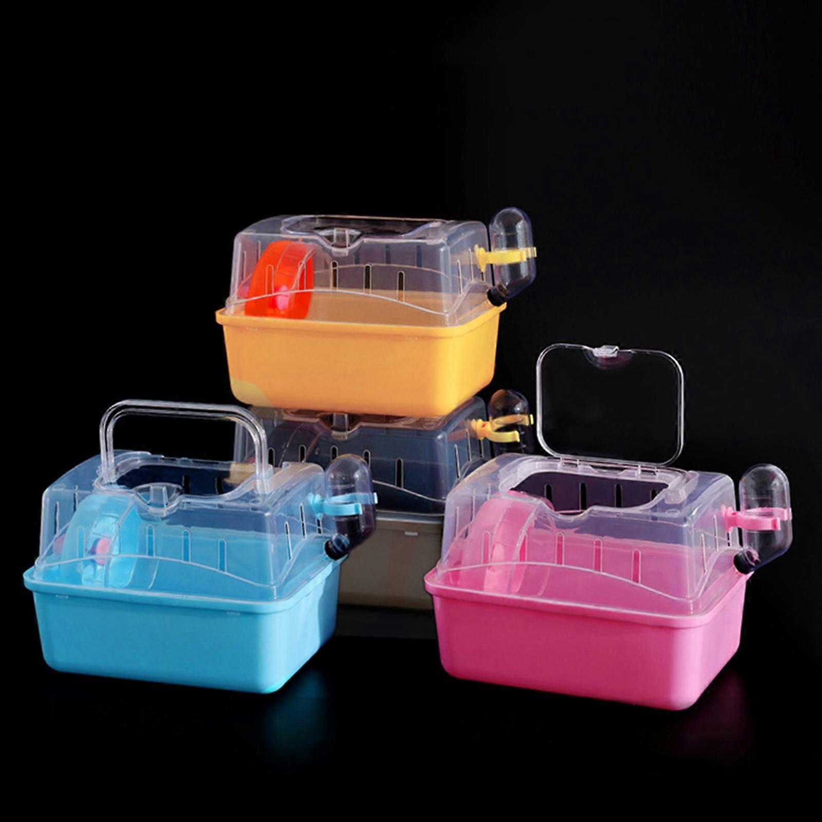 Hamster Travel for Carrier Portable Plastic Parrot Cage with Handle Outing for Case for Sugar Glider Ferret Mice 4 Color  Blue