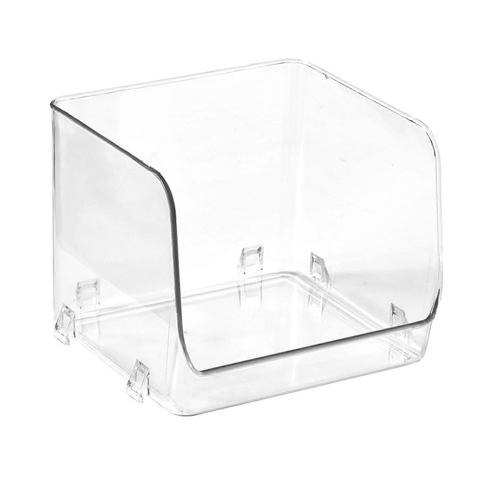 Cosmetic Display Case, Multifunction Stackable Plastic Transparent Makeup Organizer for Home (15.5x15x12.8cm)