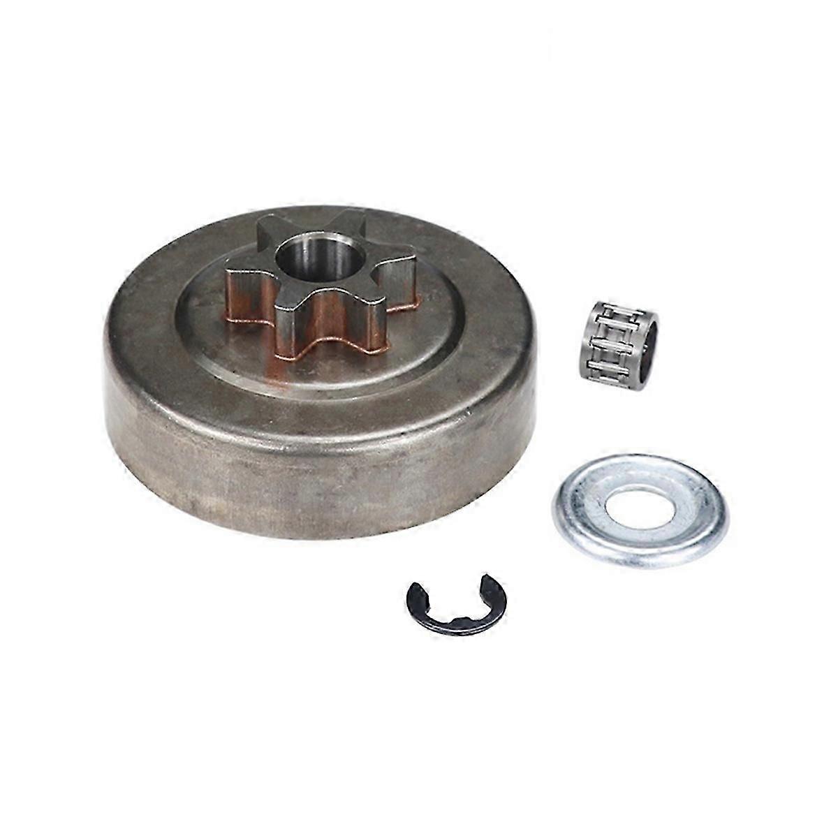 3/8 Pitch 6T Clutch Drum Sprocket Washer E-Clip Kit suitable for MS170 MS180 MS210 MS230 MS250 017 018 021 023 025 Chainsaw