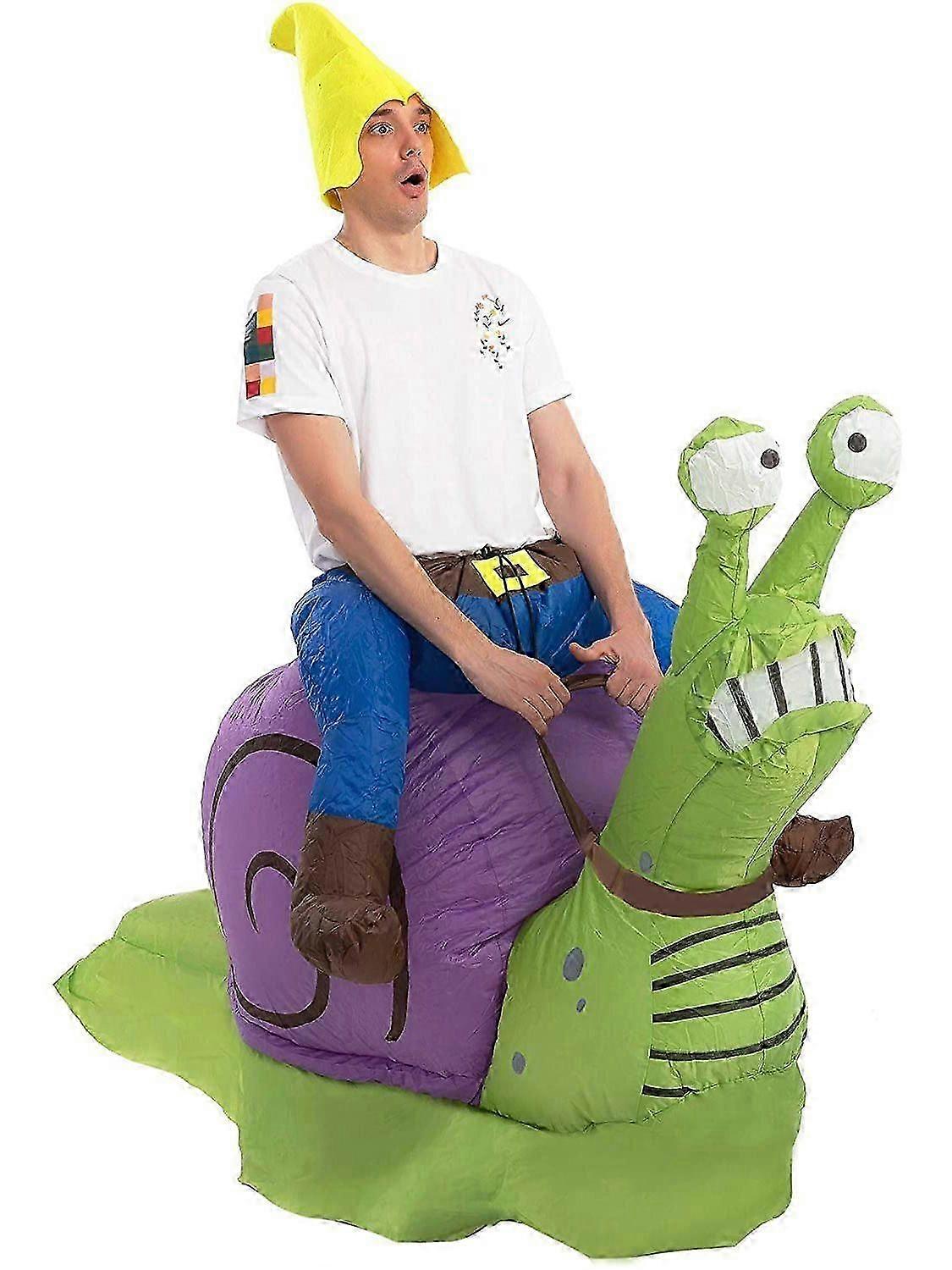 ハロウィーンのおかしい膨脹可能な乗車のカタツムリの衣裳の大人および子供の謝肉祭党空気爆破のスーツのために適した動物のcosplayスーツ