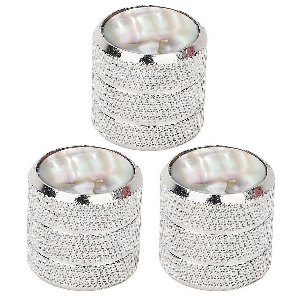 3 pcs Metal Guitar Volume Tone Control Knobs Button Accessory for Electric Guitars Bass