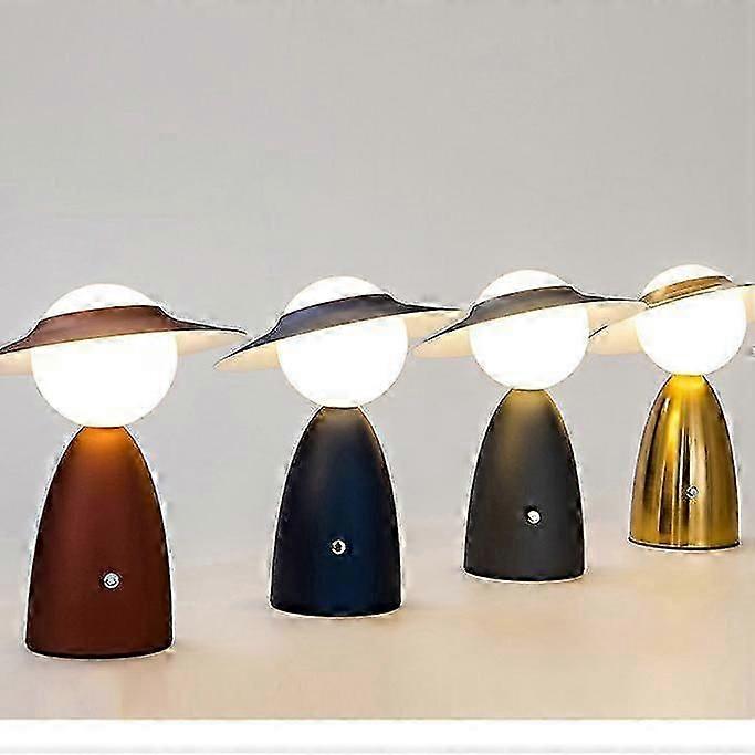 ضوء الليل لحماية العين ، مصباح مكتب قبعة معدنية قابلة لإعادة الشحن قابلة للتعديل ، ضوء ليلة غرفة النوم الإبداعية 2024جديد