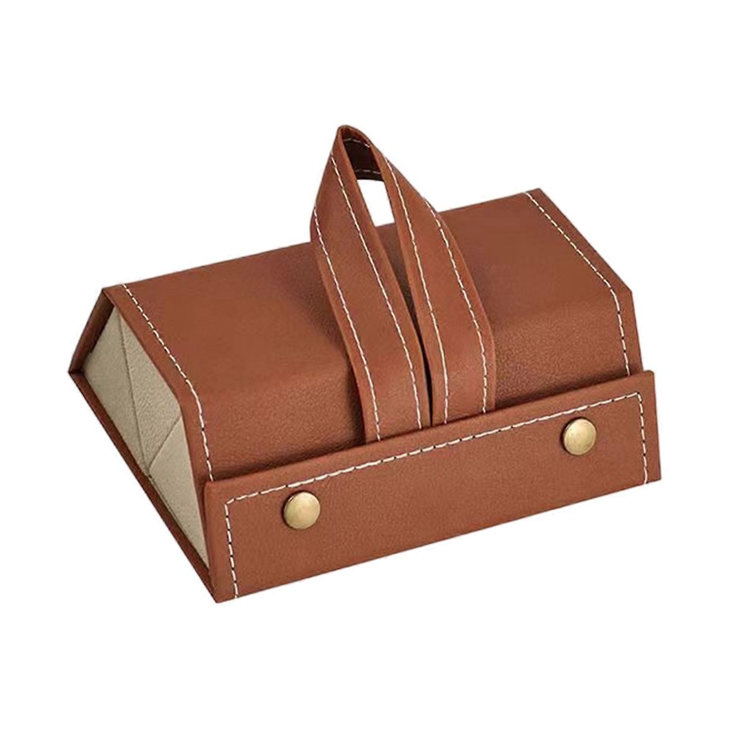 Sunglasses Case Convenient Portable Exquisite Button Closure Faux Leather 3/5 Grid Sunglasses