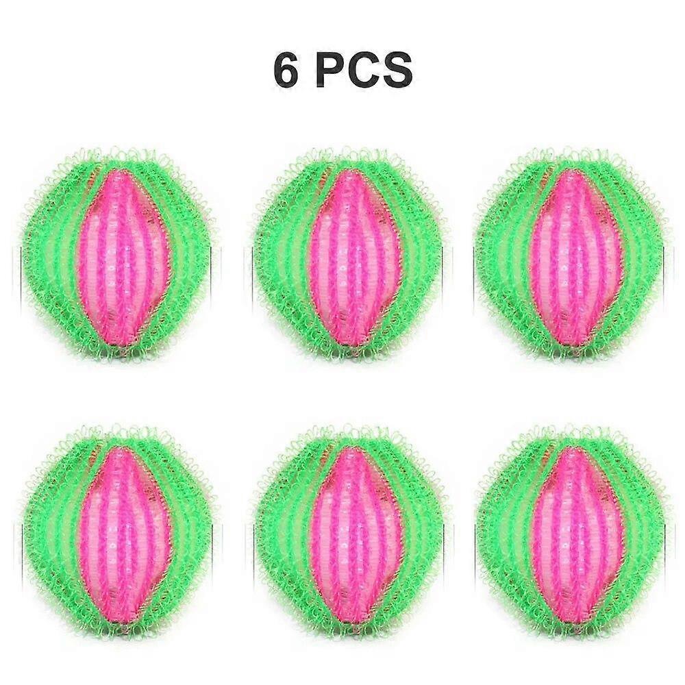 6PCS αφαίρεσης τρίχας κατοικίδιων ζώων για τις μπάλες πλυσίματος πλυσίματος χνούδι πλυντηρίων επαναχρησιμοποιήσιμο νάυλον αφαίρεσης χνούδι γατών πλυντηρίων στεγνωτηρίων γατών για το πλυντήριο