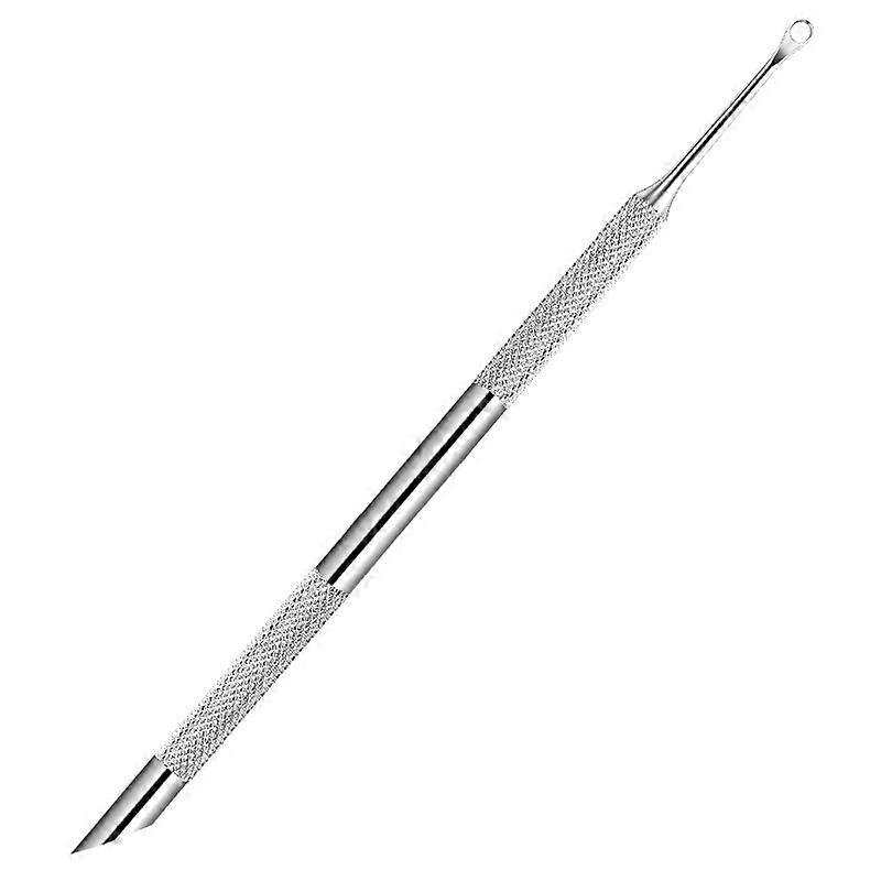 Stainless steel cuticle pusher with rounded edge - Silver