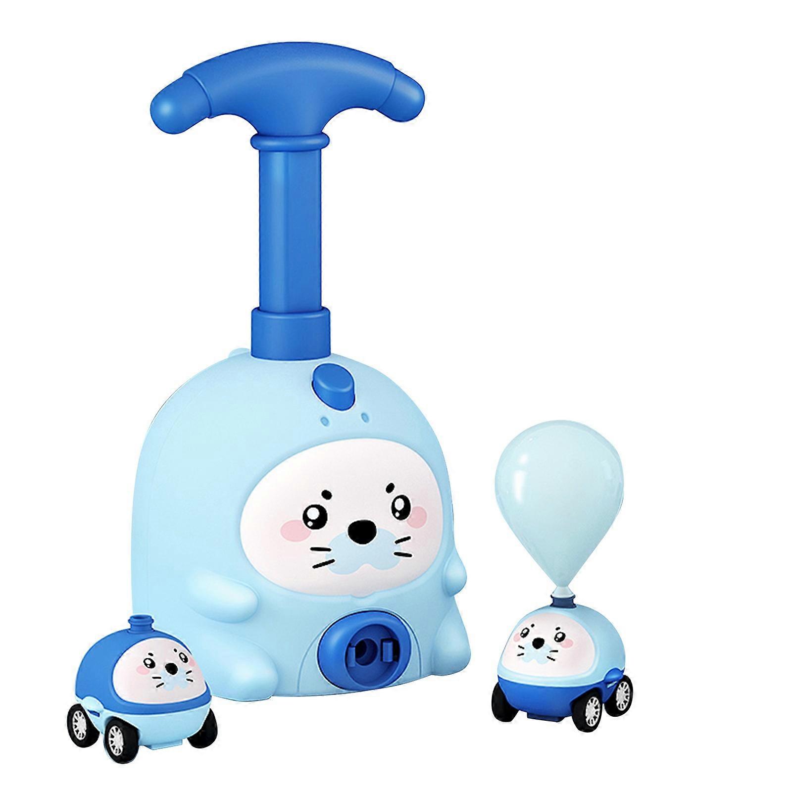 Kids Inertial Power Cart With Pump Power Toy Set Aerodynamic Cars Color Recognition