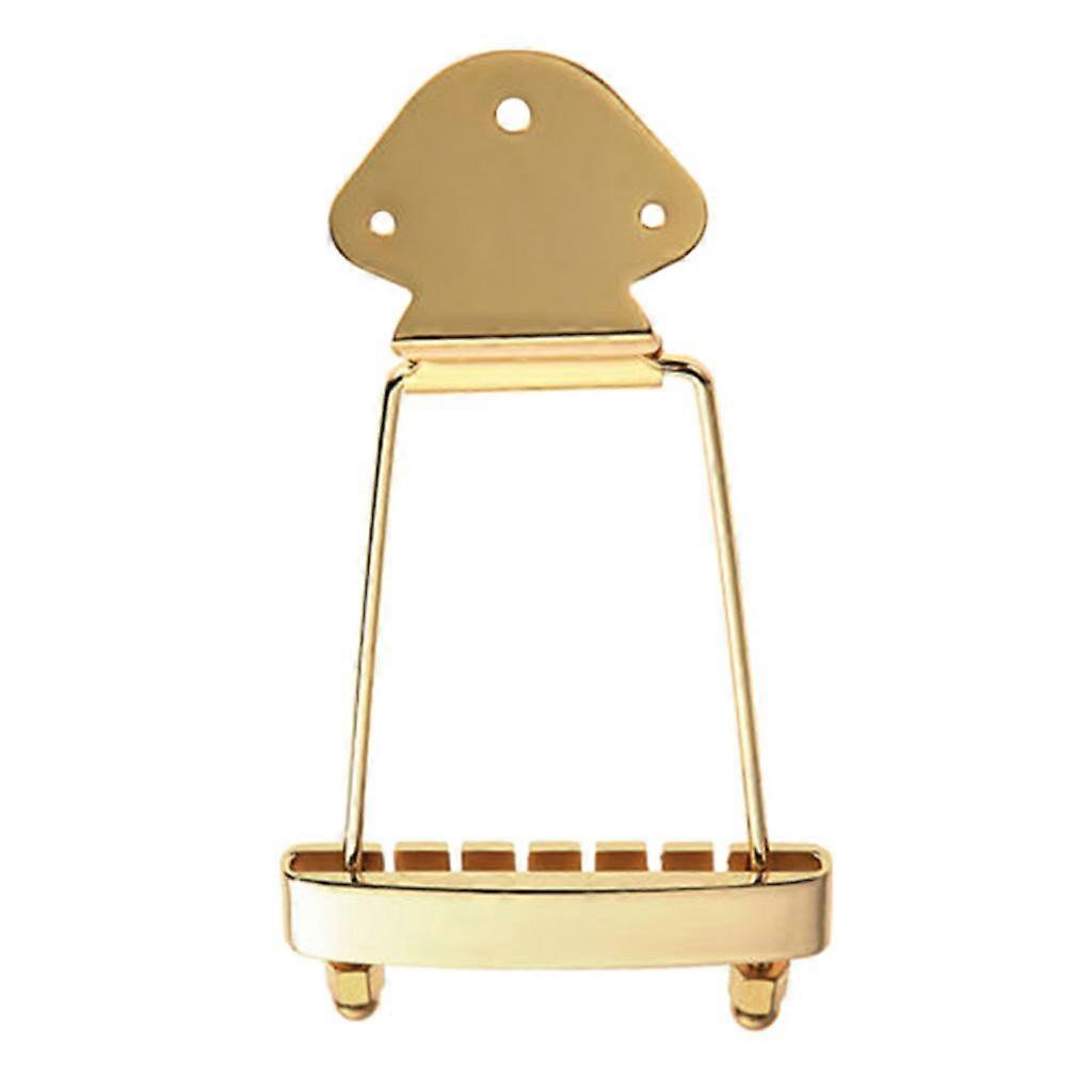 6 String Guitar Trapeze Tailpiece Bridge for Archtop Jazz Guitar Parts Gold