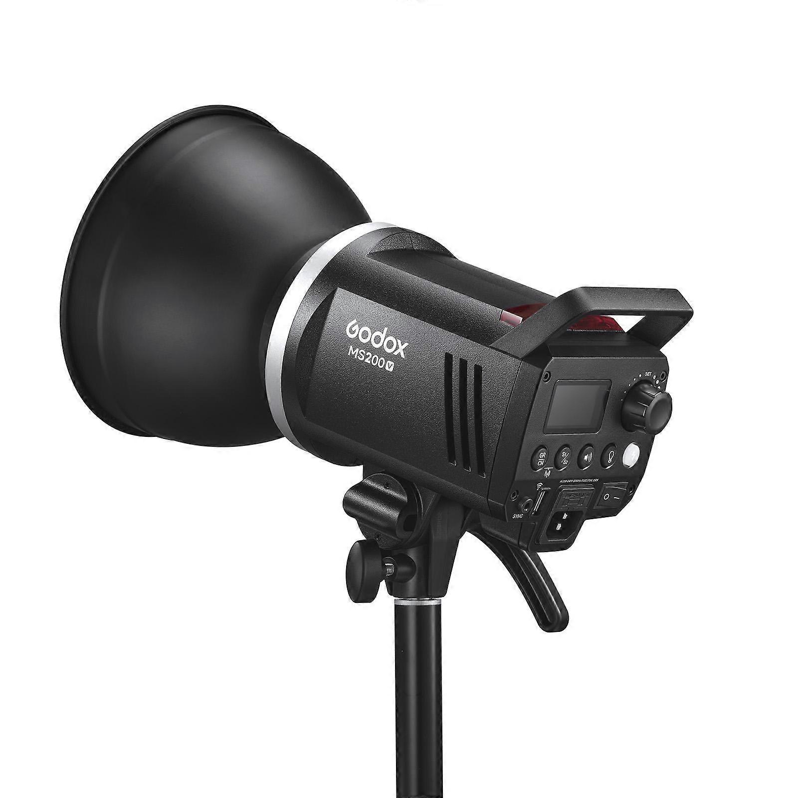 Godox MS200-V Studio Flash Light 200Ws Bowens Mount Strobe Light with Lamp Cover