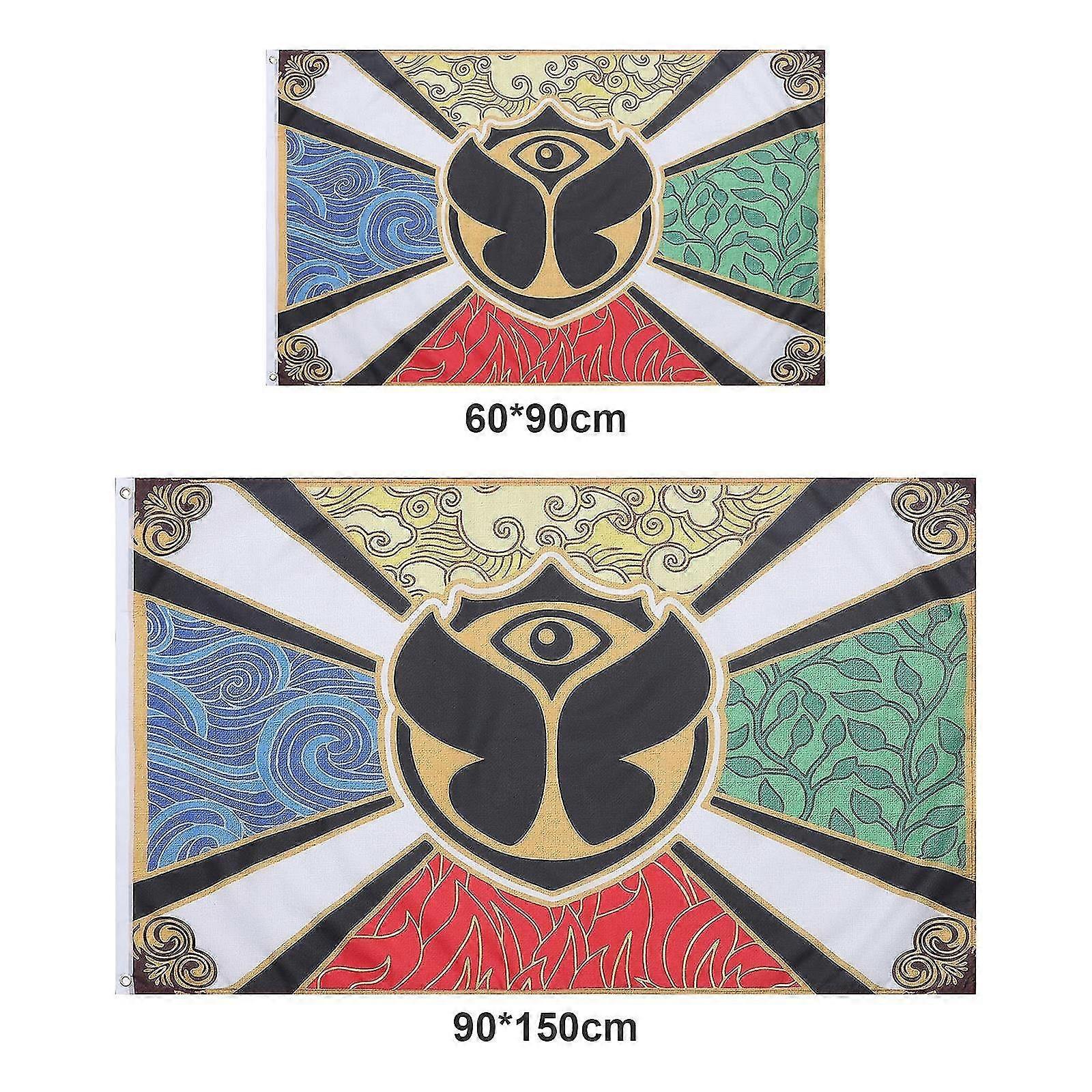 Tomorrowland Flag 60x90cm/3x5ft 100D Polyester, intérieur/extérieur avec anneaux en cuivre antirouille