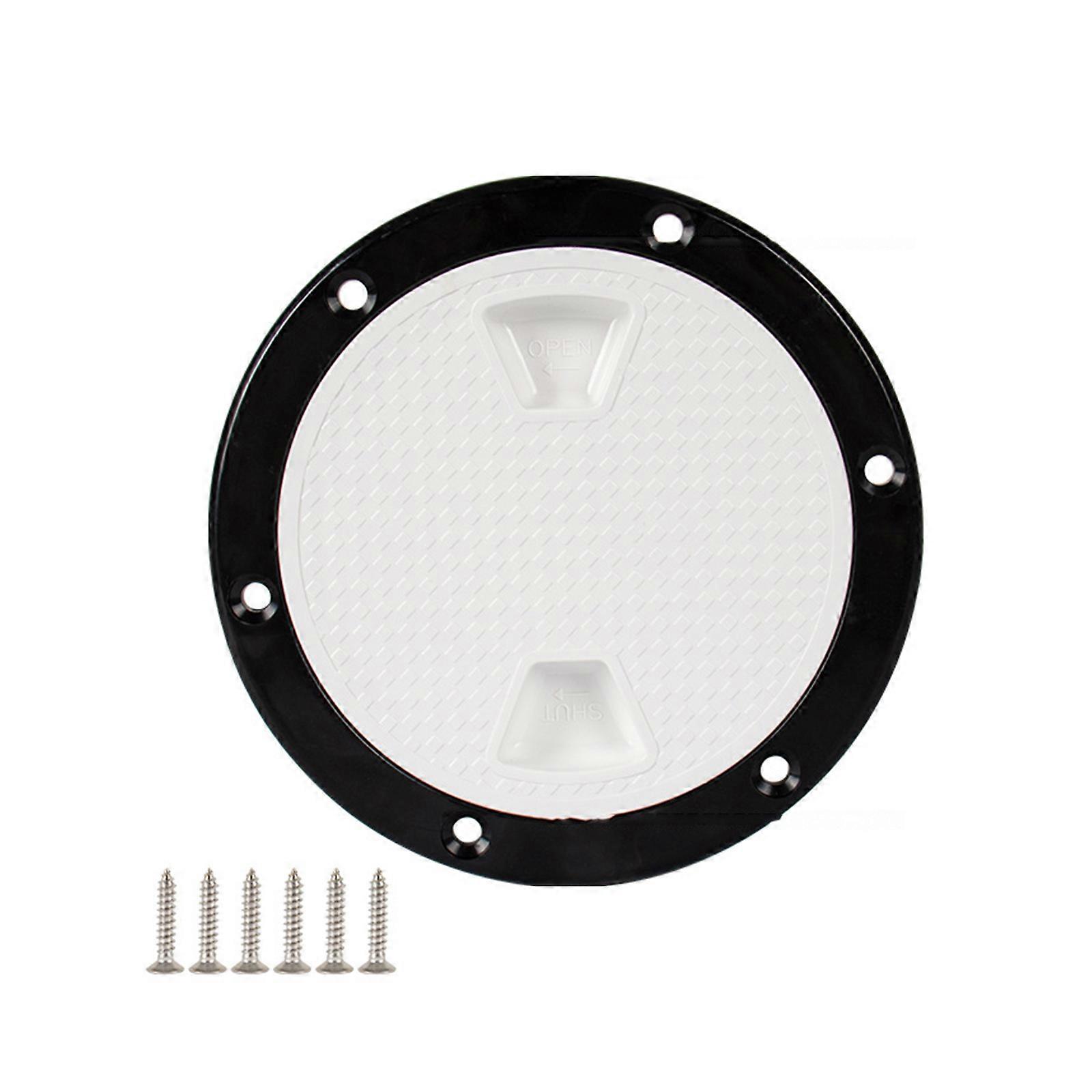 Acessórios para barcos Hatch 4inch 6inch ABS Round Non Slip Inspection Hatch com tampa destacável para iate de embarcações marítimas 4 polegadas branco e preto