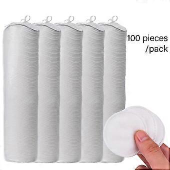 100 Blatt runde Wattepads zum Entfernen von Gesichts-Make-up, reinigende Gesichts-Make-up-Pads für die Schönheitsroutine, Pads für Frauen