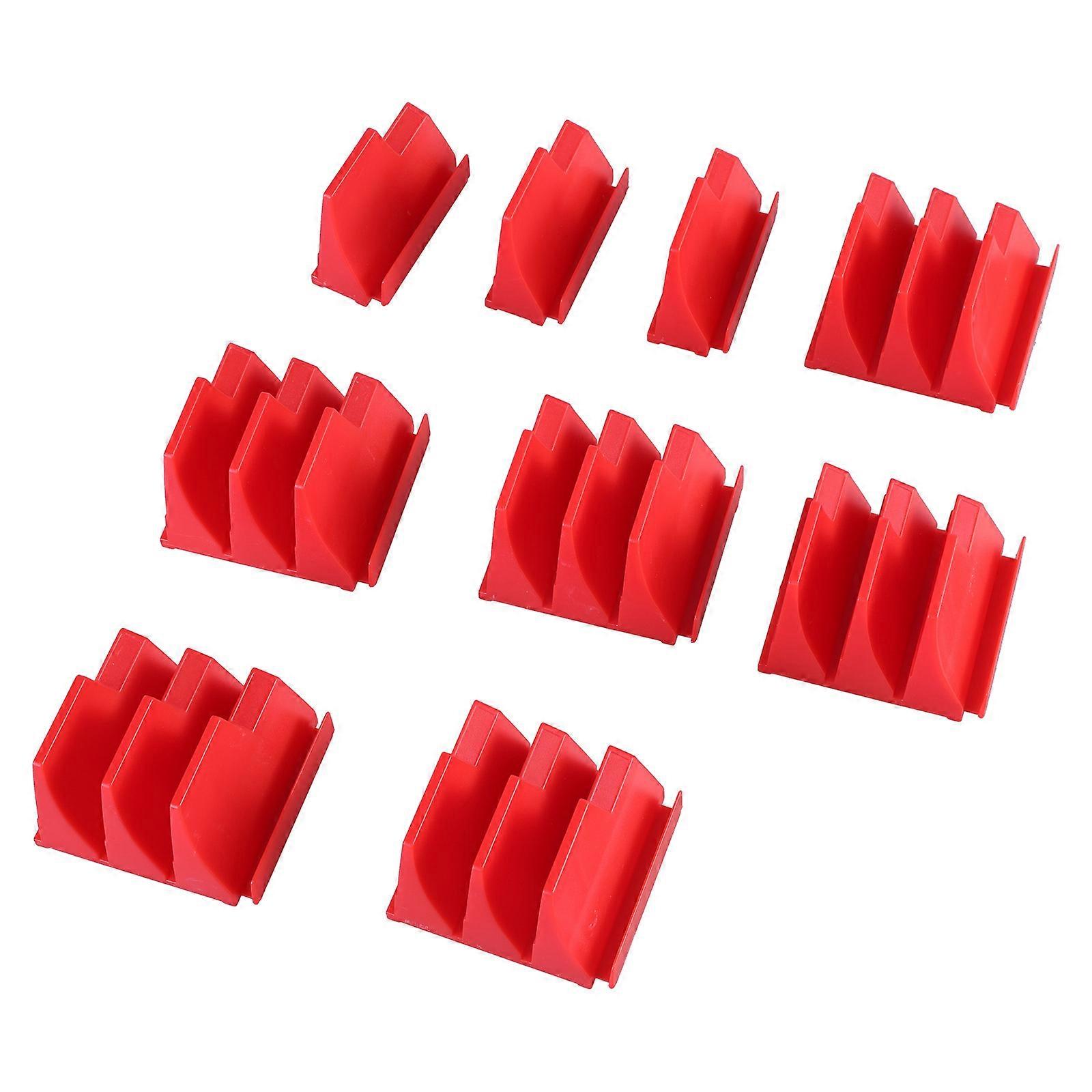 20Pcs Wrench Organizer for Wrench Holder Tool Drawer Organization Storage Modular Organizer for Improving Efficiency Red