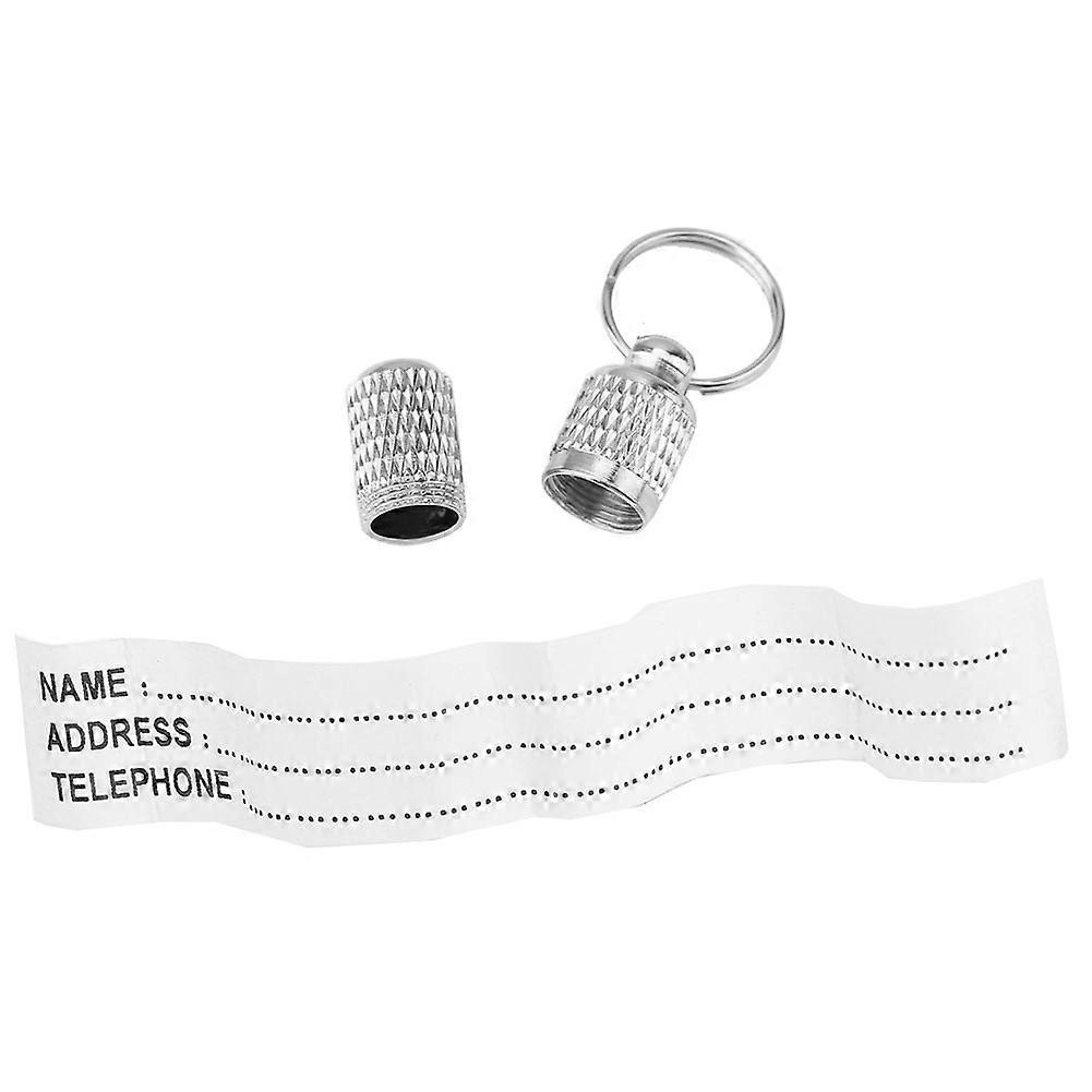 Anti-Lost Pet Dog Cat ID Name Address Label Tag Storage Barrel Tube Identity Card