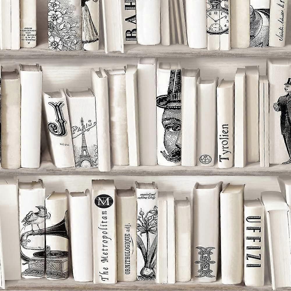 Encyclopedias Wallpaper Cream  572217