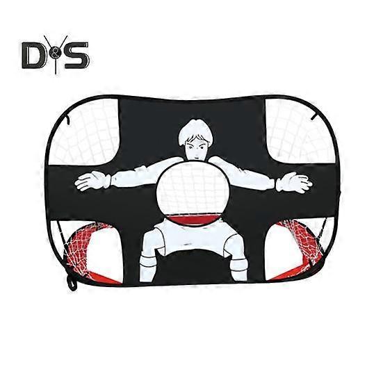 2-in-1 Soccer Goal Foldable Football Tennis Stand Portable Easy Assembly Football Goal for Kids Training Fun