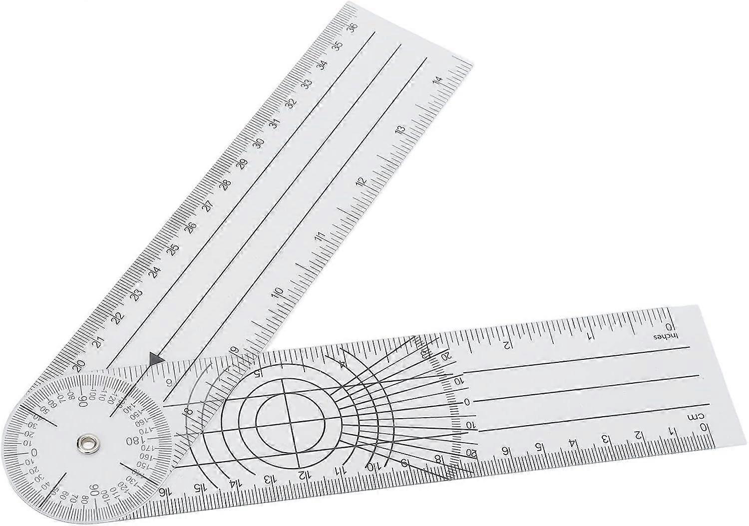 Angle Protractor, Bevel Square, Transparent Angle Measuring Ruler Angle Ruler Protractor Carpenter Angle Measure for Engineering, Woodworking, Constru