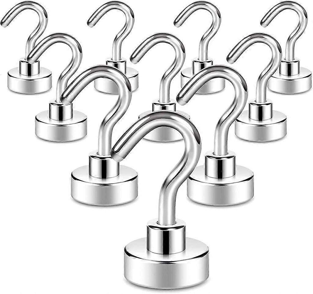 Heavy Duty Magnet Hooks For Grill And Towel, Professional Brand, Pull Force More Than 8Kg Under Thick Steel, Three Layers Of Nickel Coating, Steady