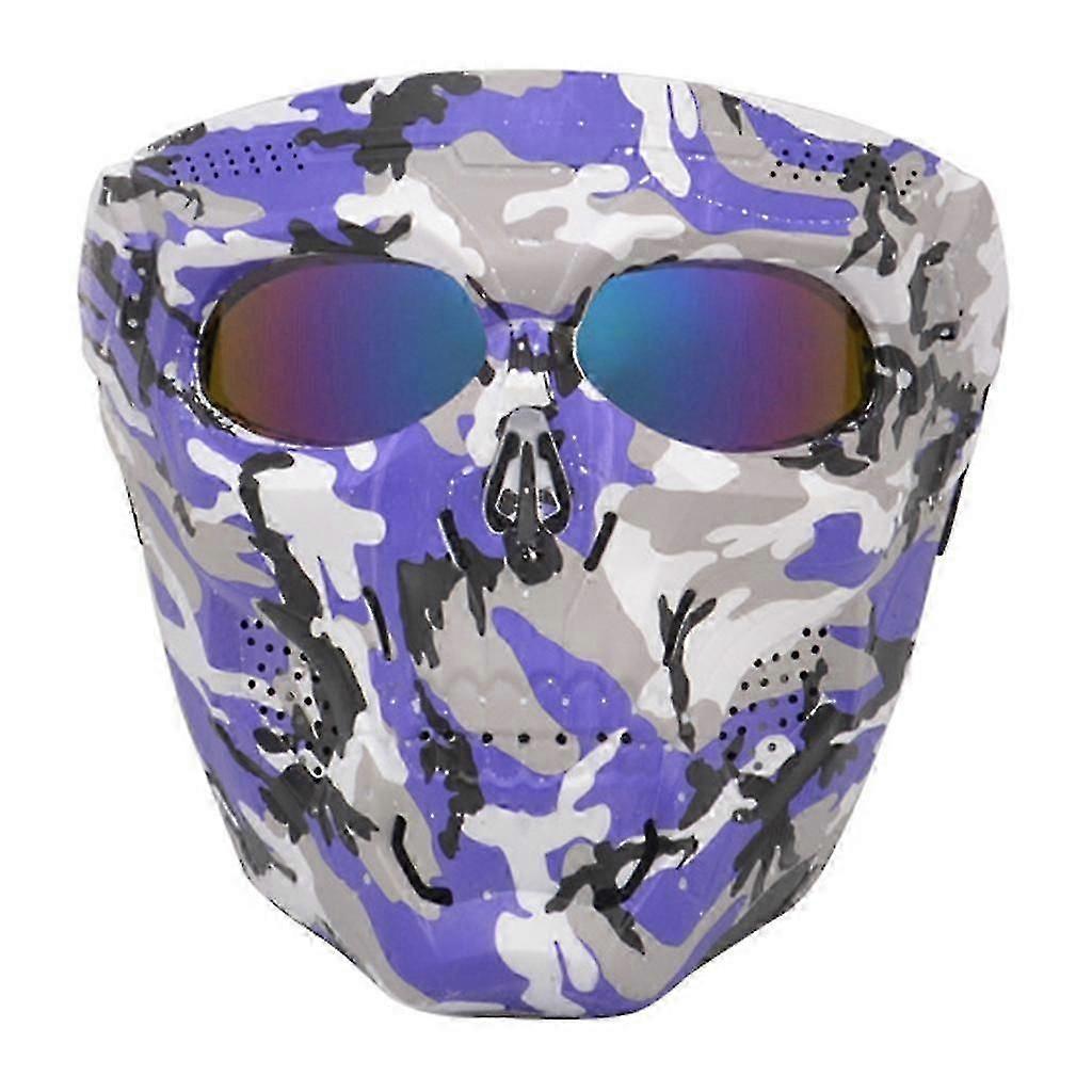 Cosplay Outdoor Airsoft Mask Skeleton Skull Mask with Goggles Eye Protections