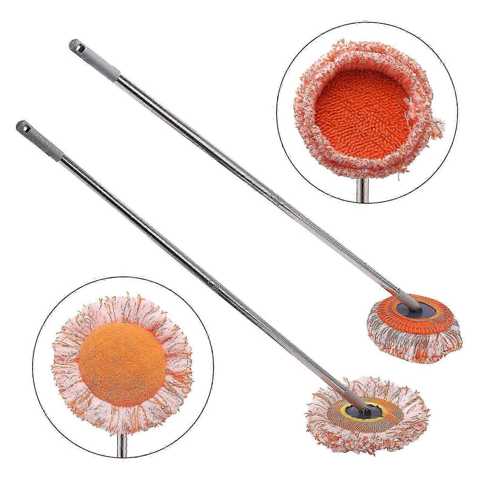 Adjustable Cleaning Mop 360 Rotatable Chenille Cloth Strong Water Absorption