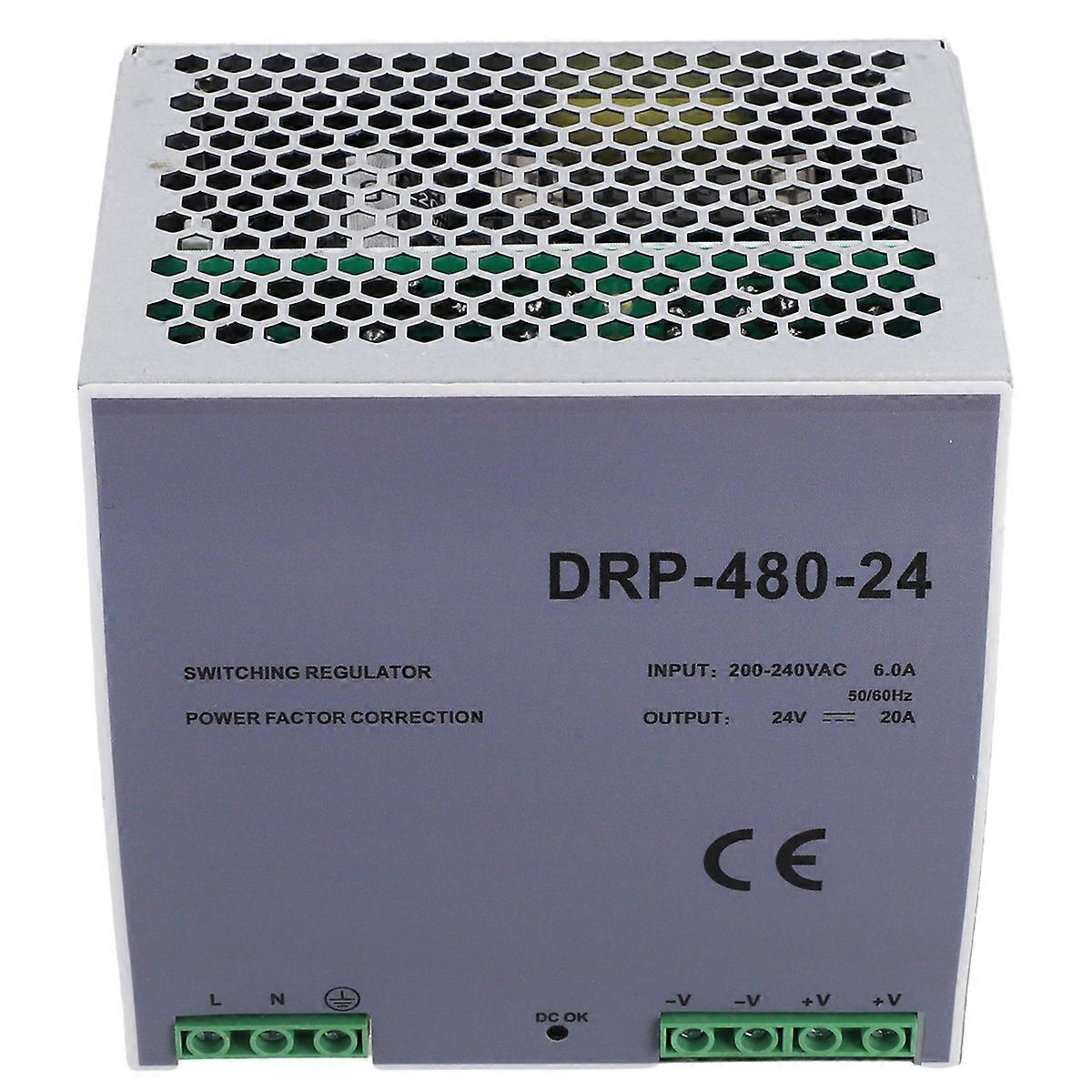 -480 24V 480W Din Rail Power Supply Ac-Dc Driver Voltage Regulator Power Suply 100V-240V