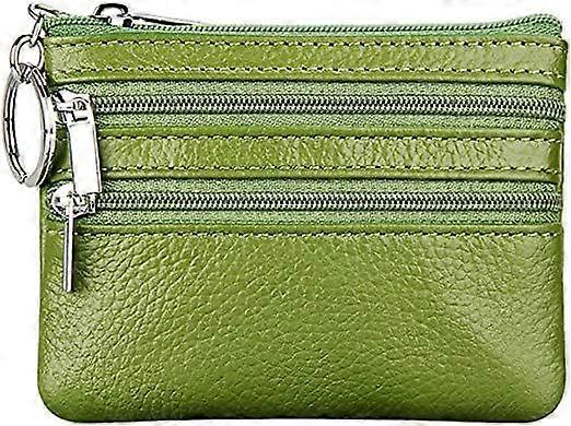 محفظة نسائية من الجلد الأصلي عملة معدنية محفظة صغيرة تغيير المحفظة مع حلقة المفتاح