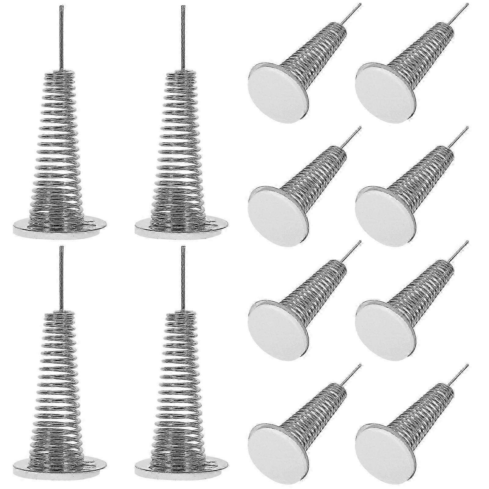 12pcs Clay Ornament Spring Base Adhesive Spring Base Fortune Cat Spring Base Doll Swing Spring