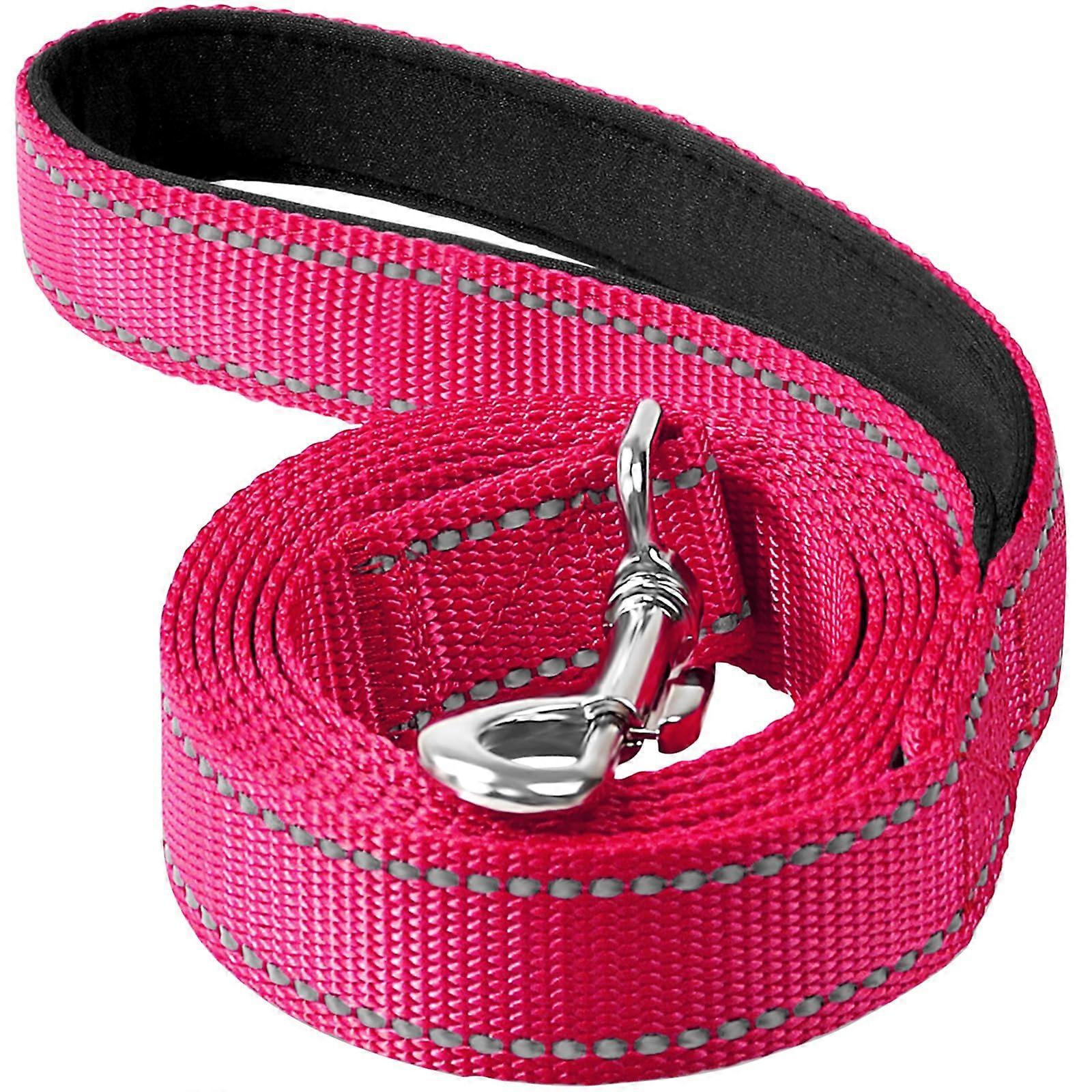 6FT Reflective Nylon Dog Leash With Padded Handle For Medium To Large Breeds, Durable And Comfortable Design
