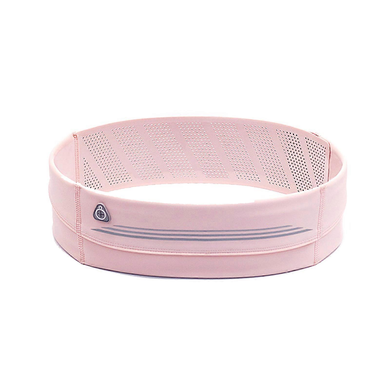 Ceinture de course réglable Sac banane Sac banane dissimulé Ceinture de rangement Multifonctionnel respirant Dissimulé Sac de taille Couleur rose