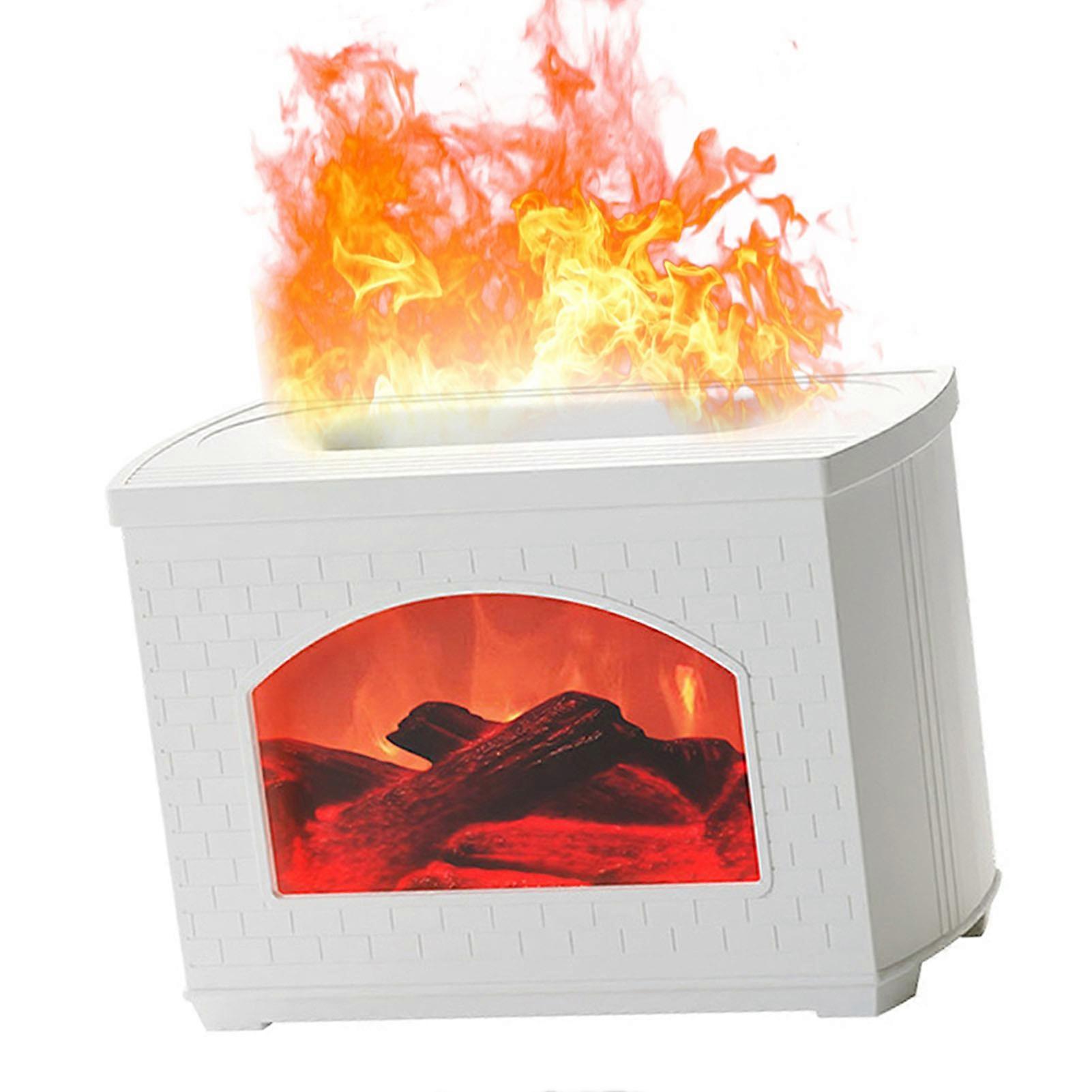 Flame Aroma Essential Oil Diffuser Mute 270ml USB Powered Waterless Auto-Off Simulation Flame Mist Aromatherapy Air Humidifier for Home Bedroom Offic