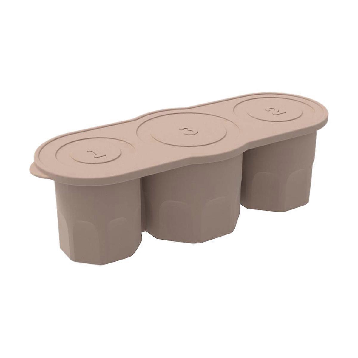 Brown Easy Release Silicone Ice Tray for making