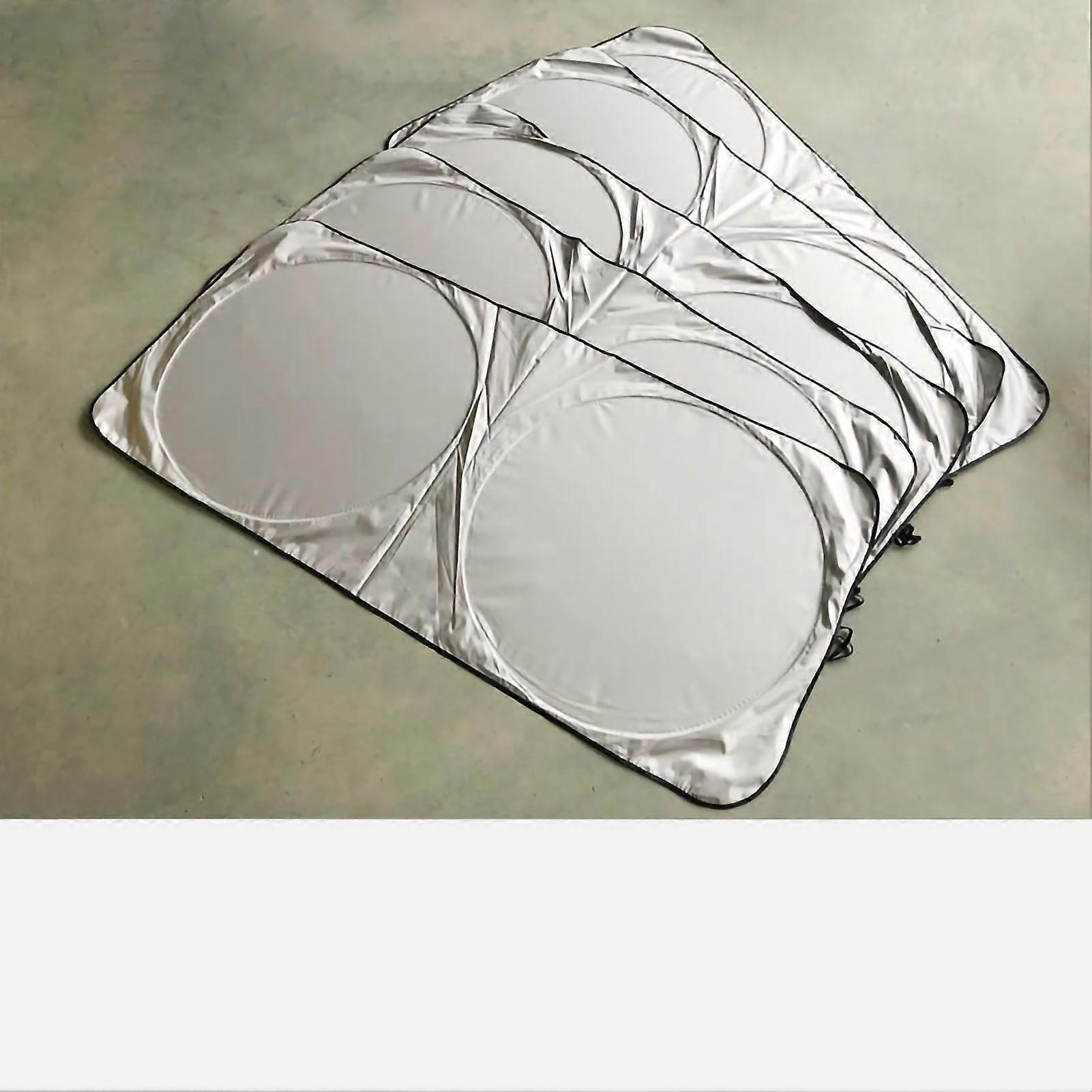 Car Windshield Sun Shade Silver Cloth Complete Coverage Sun Visor Block for Universal Car