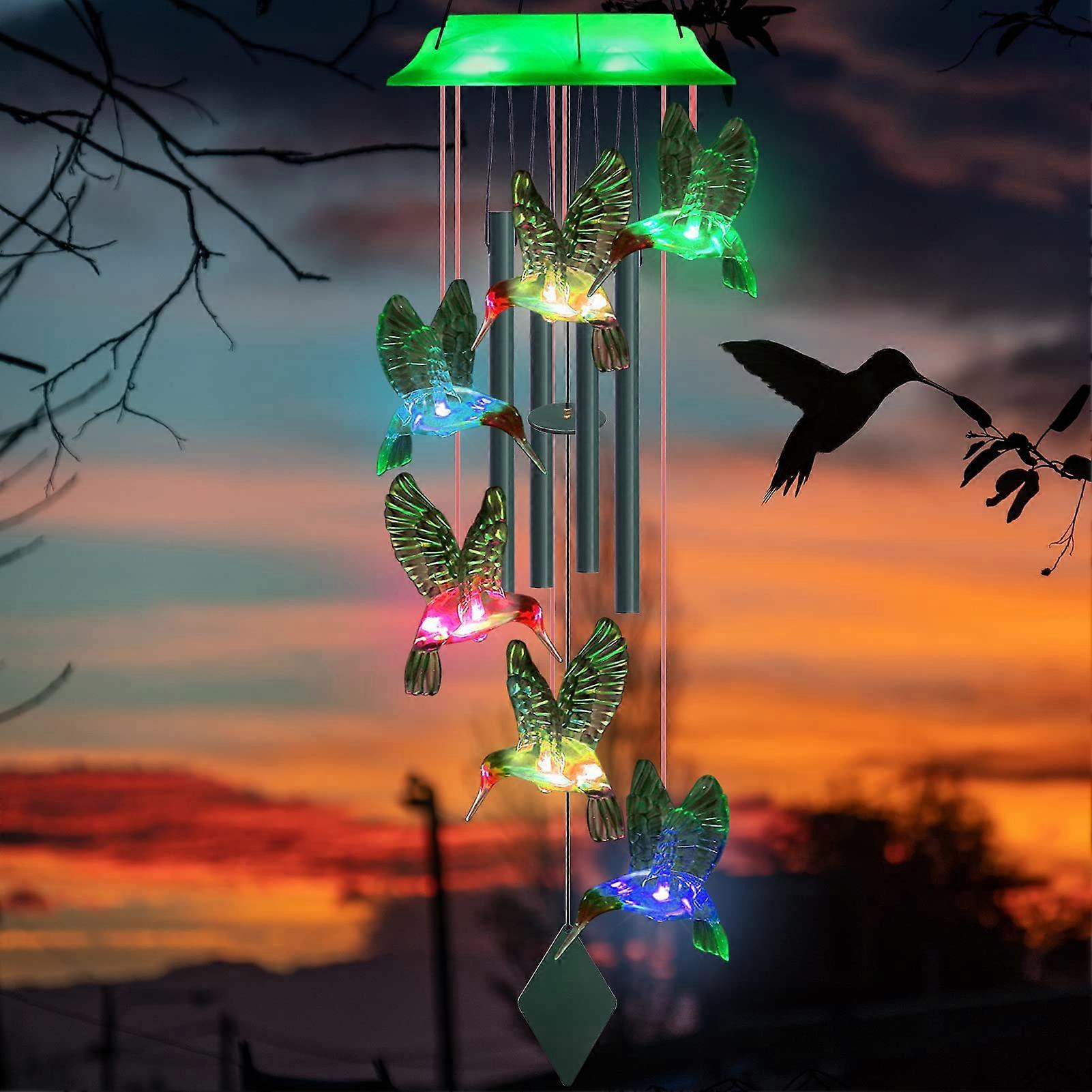 1 Solar Wind Chimes Color Changing for Outside 37"