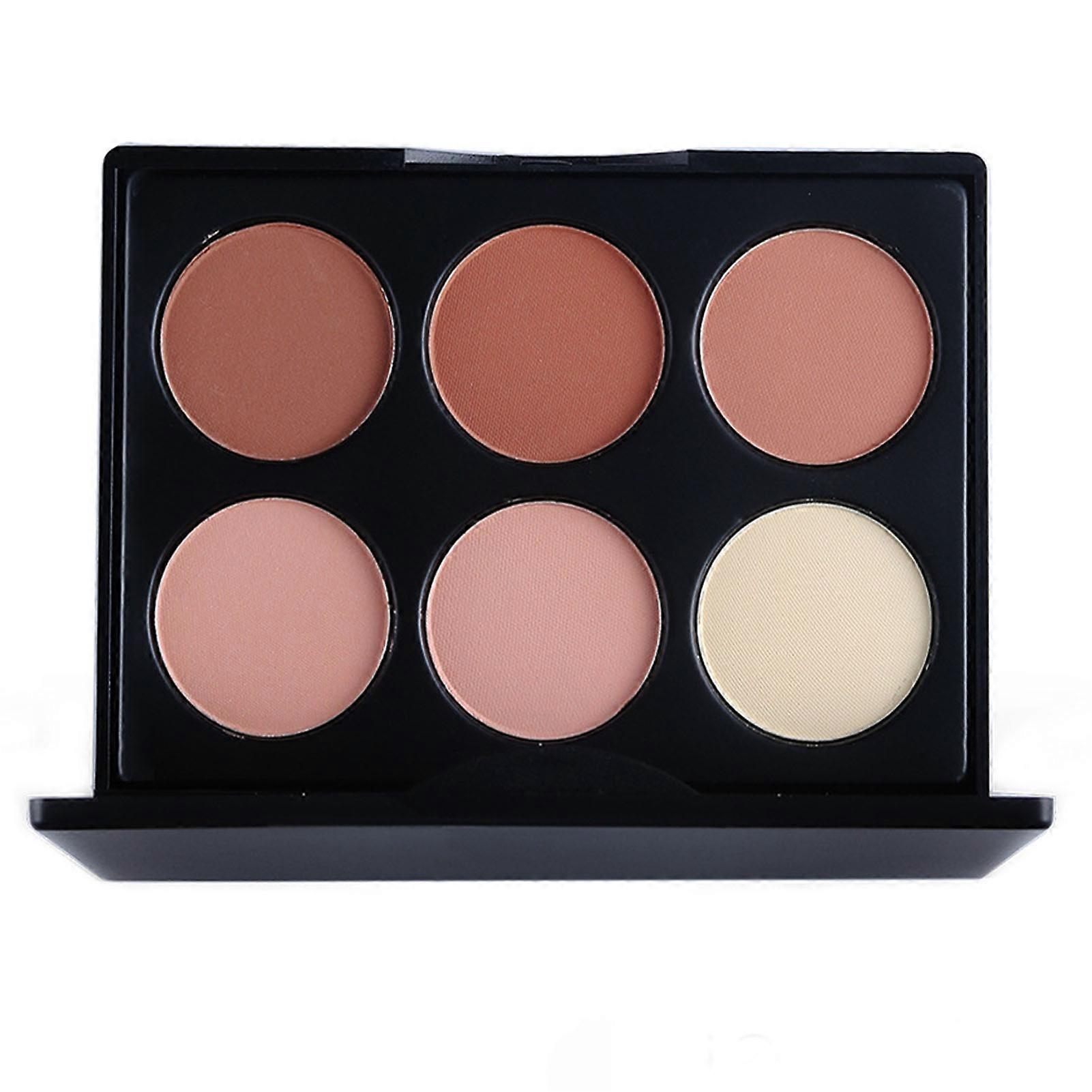 Powder Palette 6 Shades Fine Texture Portable Highlighting Contour Palette for Nose Side Shadow