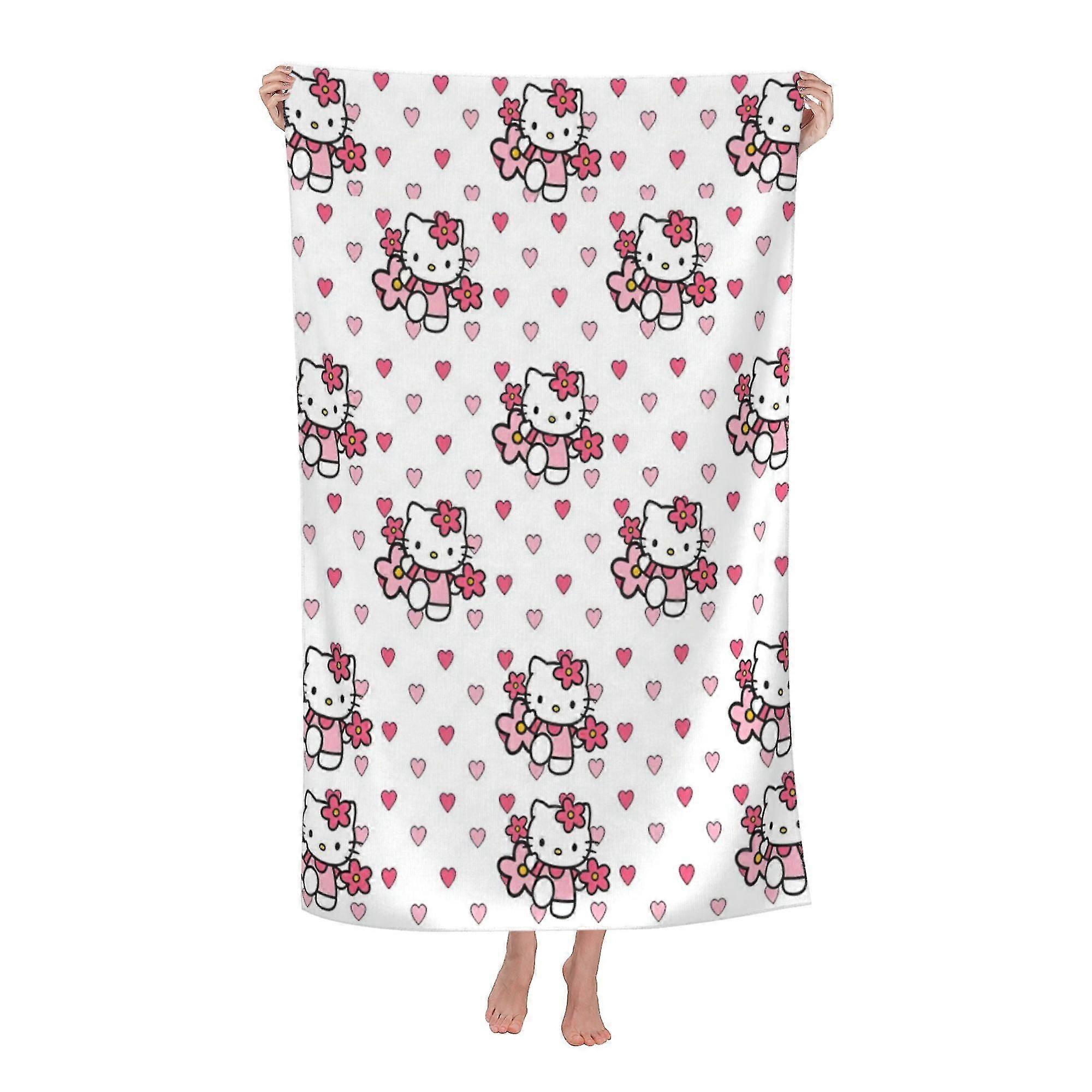 Hello Kitty Beach Towel, Large Microfiber Bath Towel #o43c