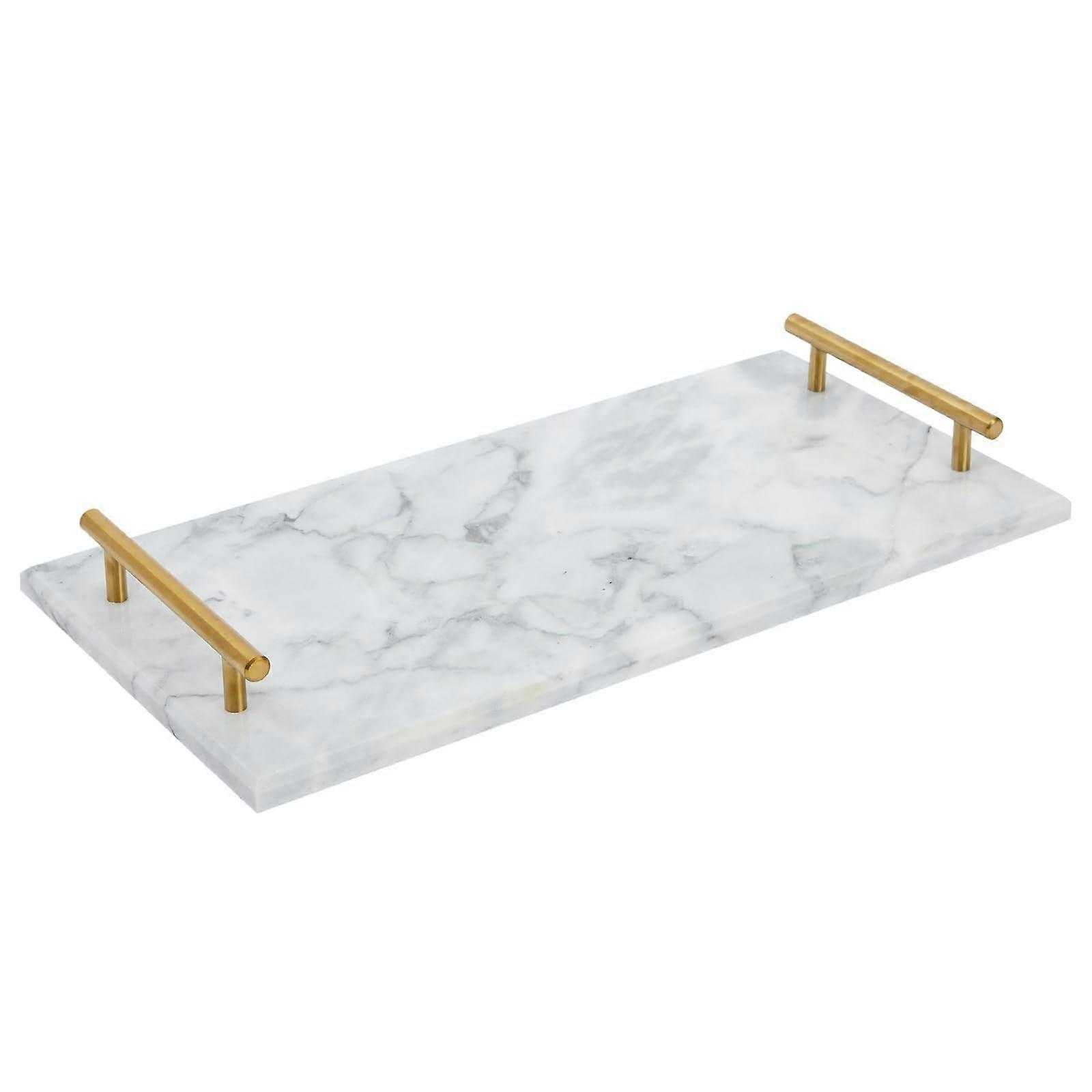 Marble Serving Tray for Coffee Table 15x7.5 in