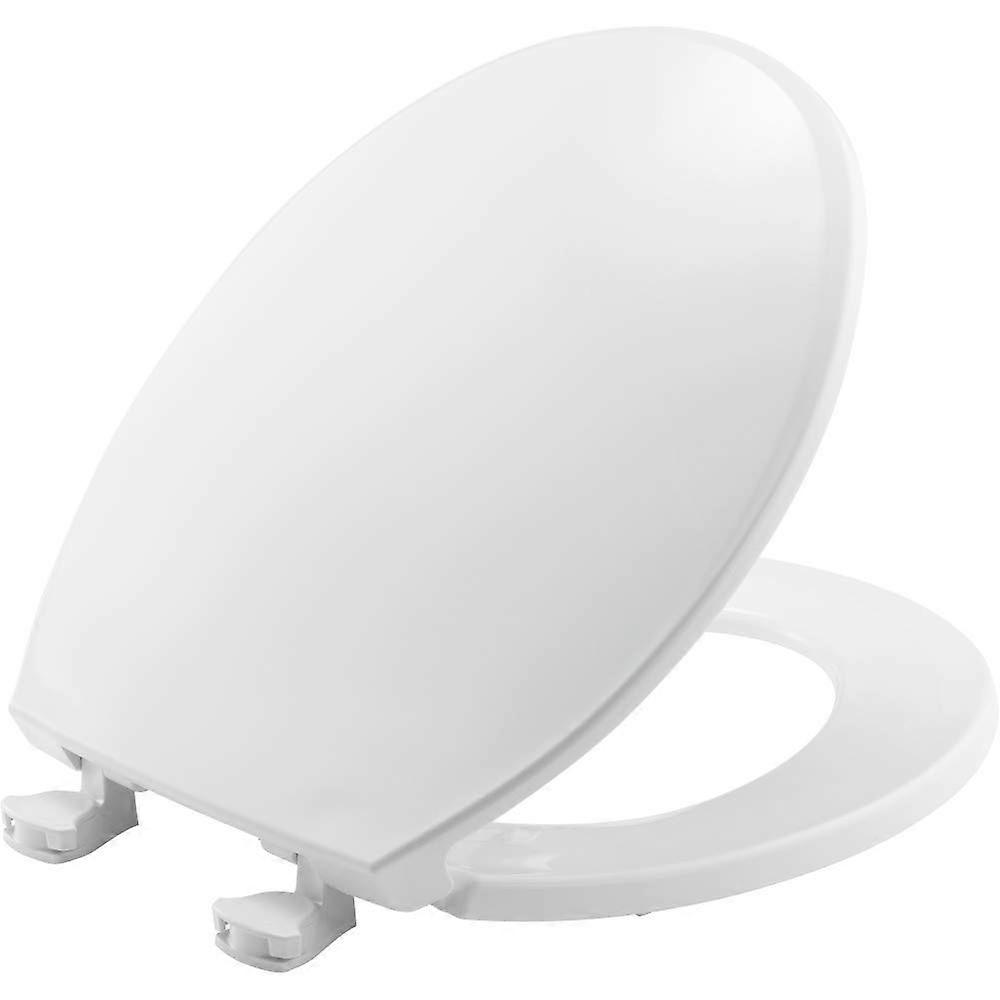 CHURCH 3EC 000 Toilet Seat, Round Plastic in White with Easy Clean & Change Hinges, Durable and Comfortable Design