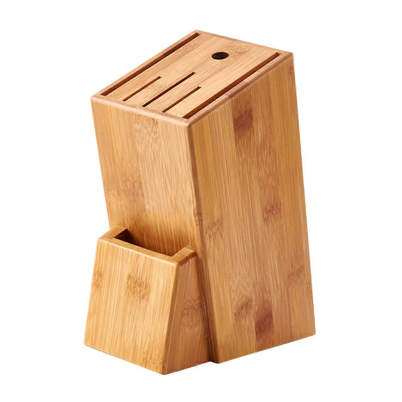 Professionally Designed Bamboo Knife Block Modern Kitchen Decor Knife Block Holder