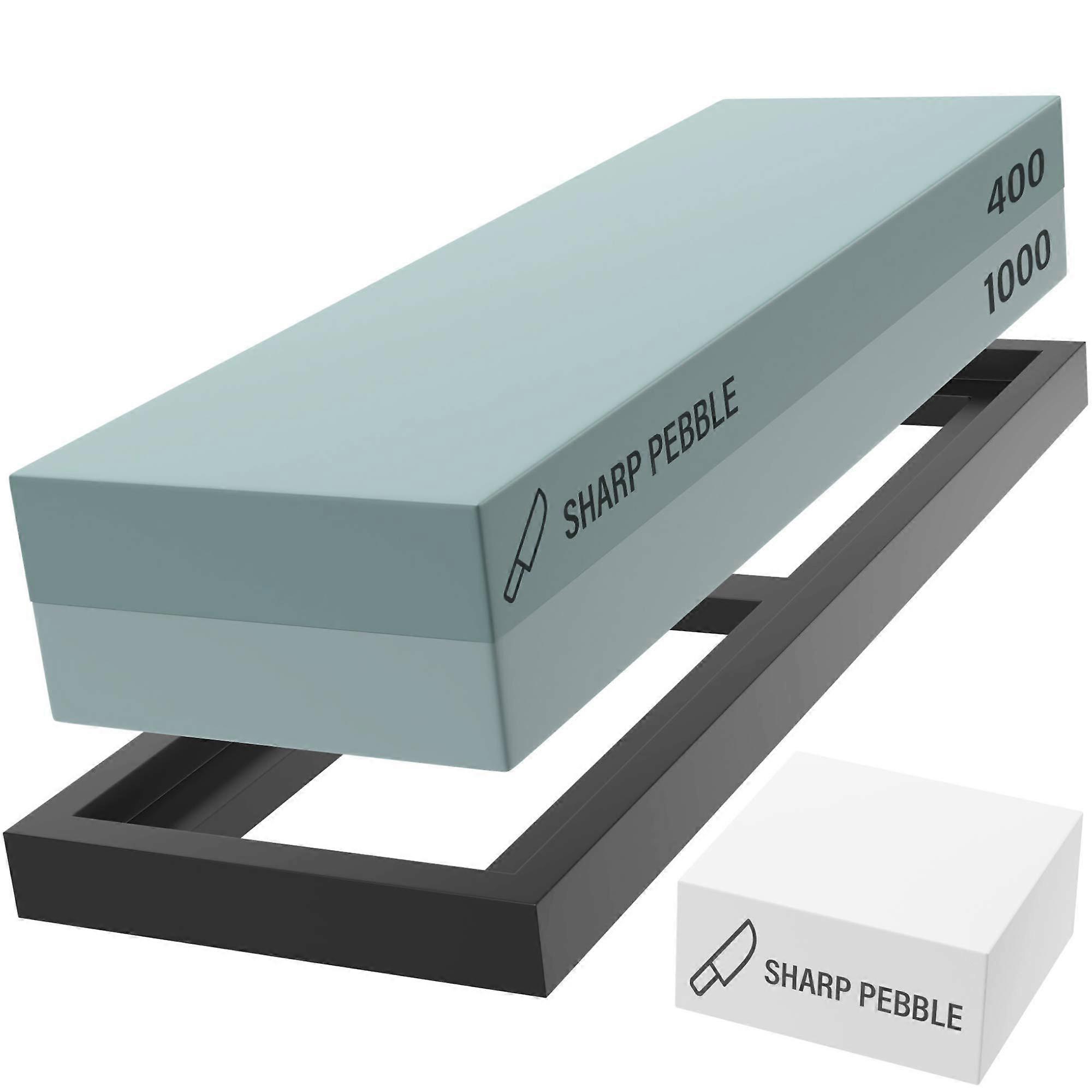Sharp Pebble Premium Wheetstone knife sharpening stone 2 side grit 400/1000 wet stone kit