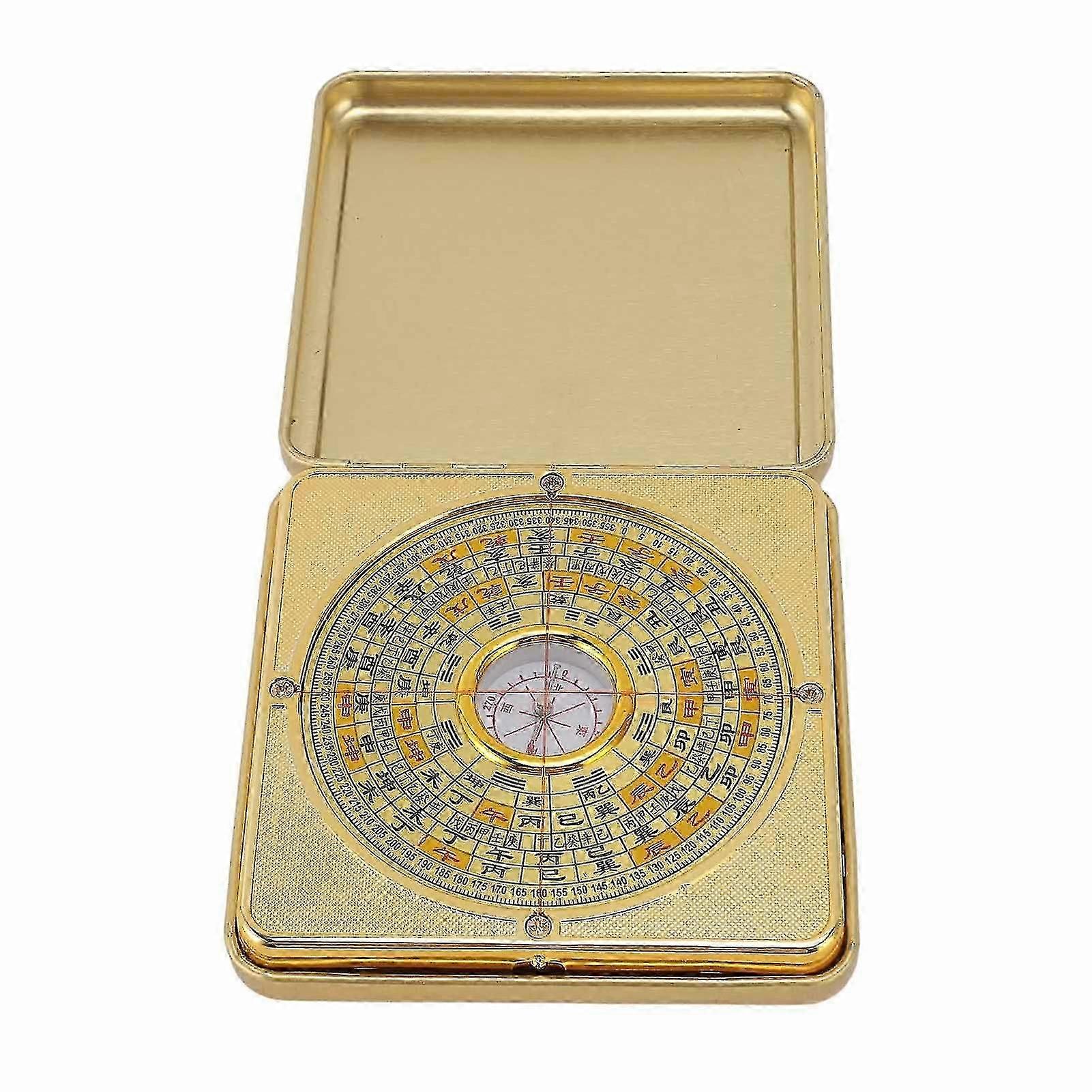 2024 Feng Shui Luo Pan Iron Précis avec Couvercle Rabattable Boussole Feng Shui pour Apprendre le Feng Shui Résidentiel S