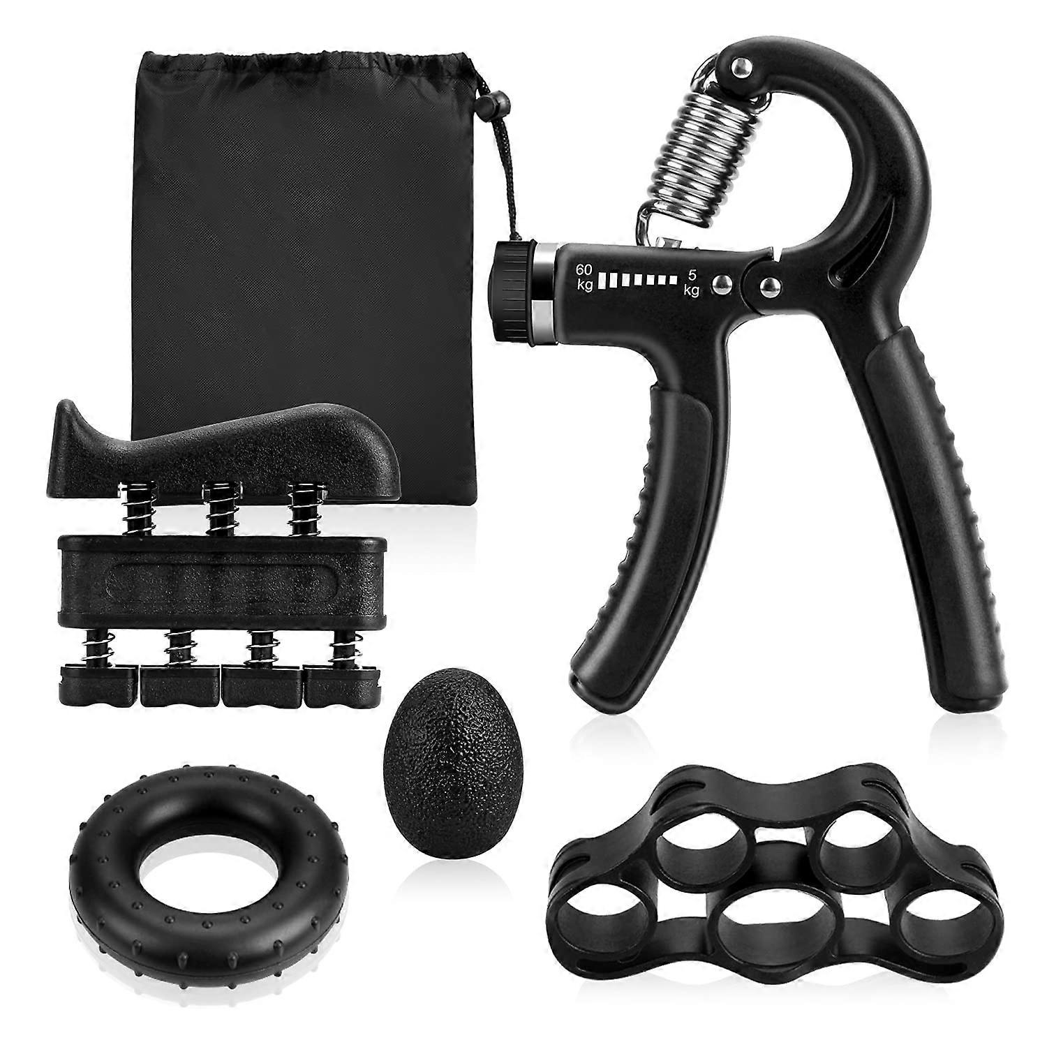 Hand Grounding Exercise Set, 5-Piece For Adults, Adjustable Power Instructor Model