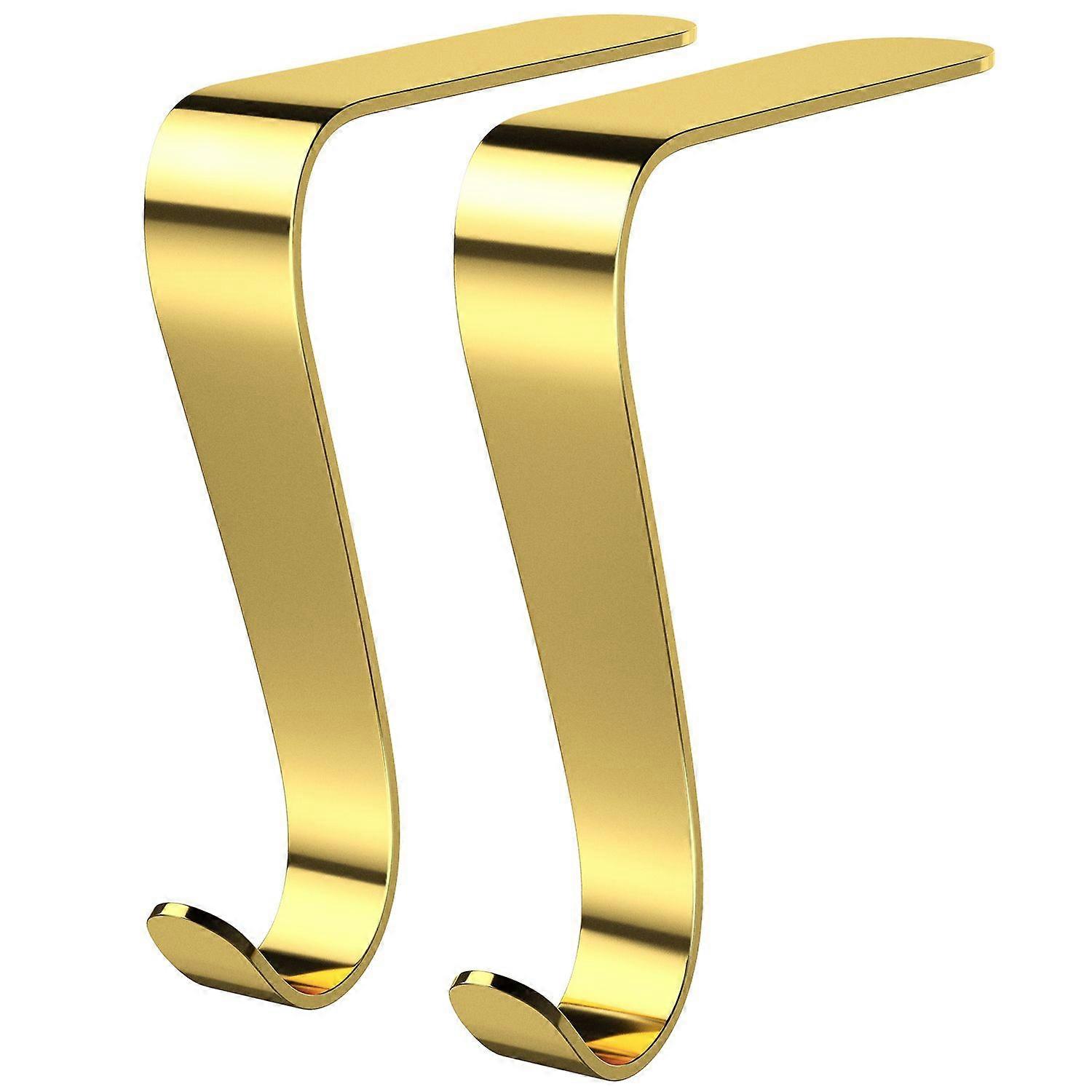 2 Christmas Stocking Holders for Mantel or Shelf Decoration