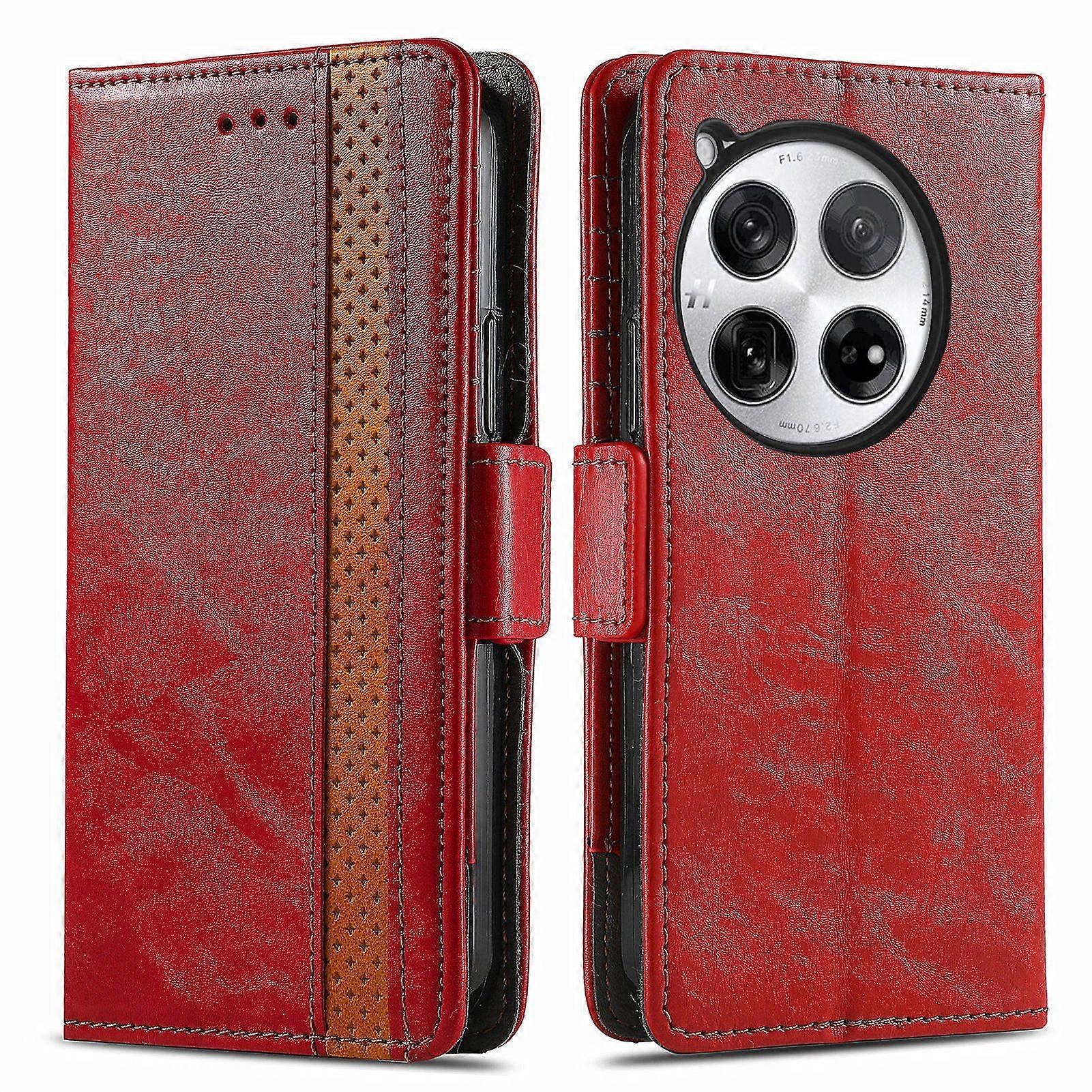 Compatible With OnePlus 12 Wallet Case, PU Leather Flip Case with Card Holders RFID Blocking Kickstand Phone Cover