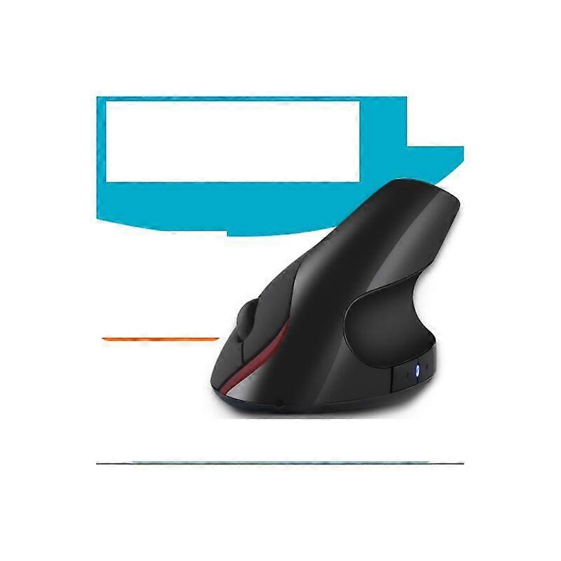 1pcs Ergonomic Vertical Optical Mouse for Windows and Mac OS, Wired, 1.46 Meter USB Cable, 1600DPI, 5 Buttons - Black