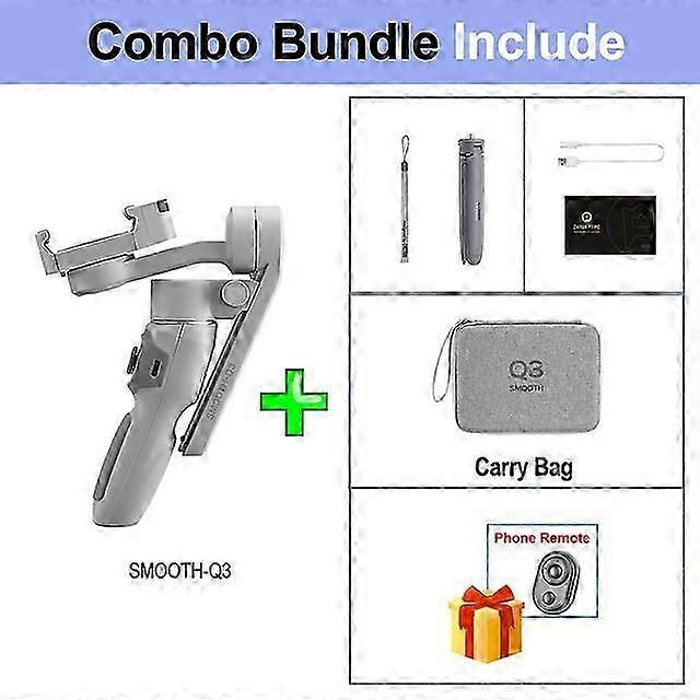 Smooth Q3 3-axis Smartphone Gimbal Stabilizer For Iphone 13 12 Pro Android Xiaomi Samsung Huawei